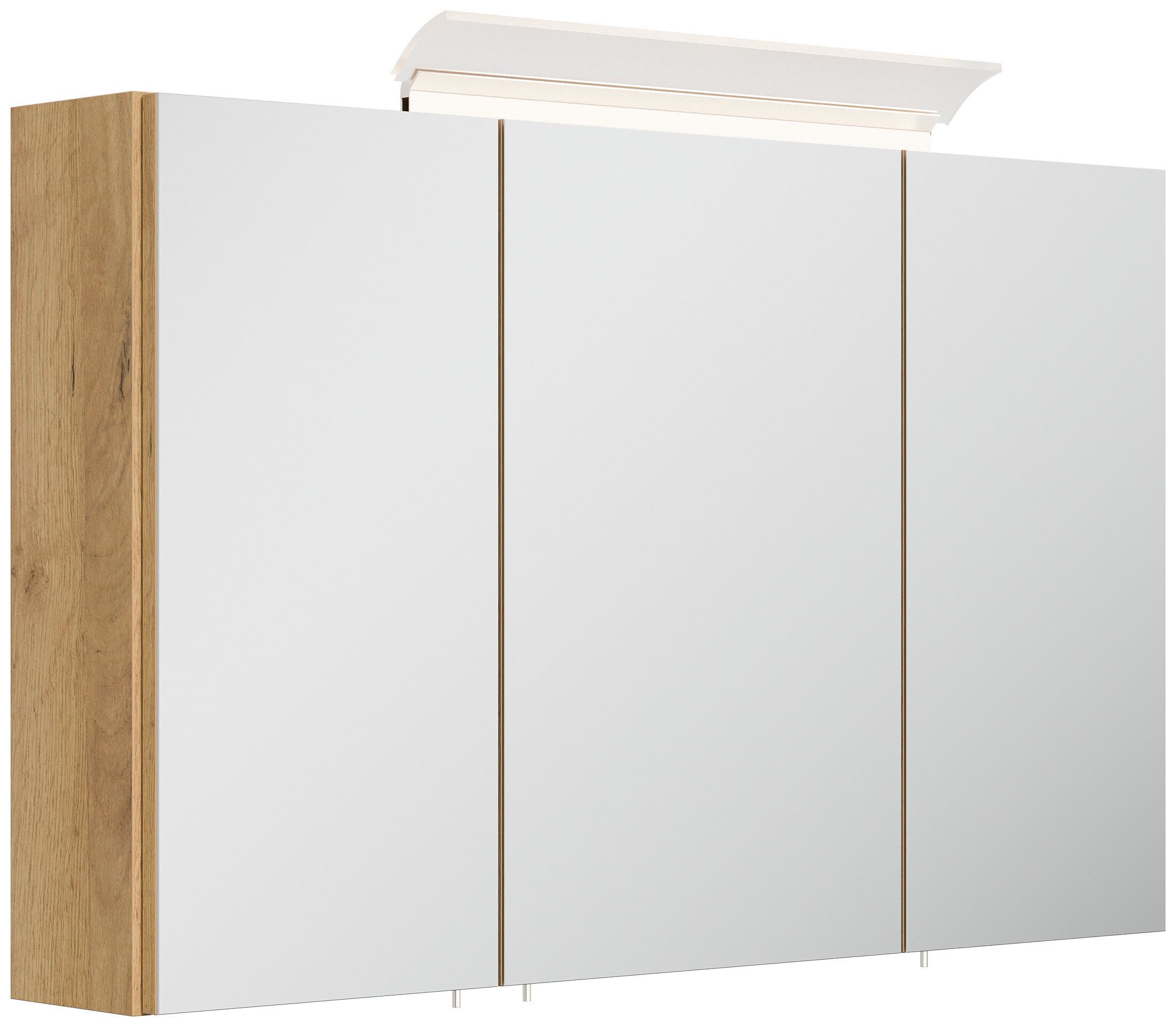 Badmöbel Set Firenze 100 2tlg. Spiegelschrank Softclose eiche gold