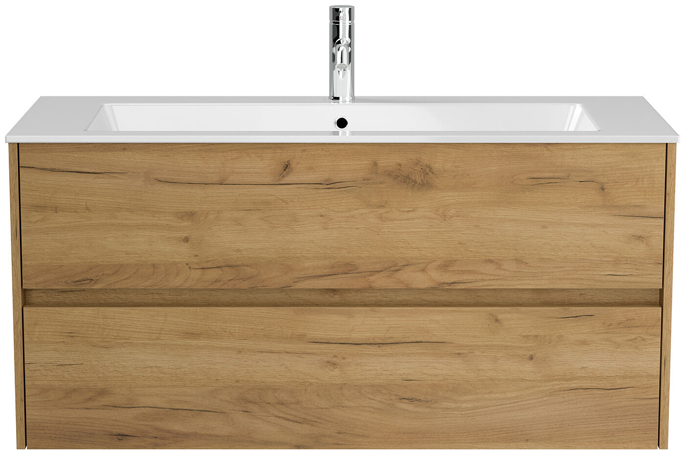 Badmöbel Taifun mit Waschtisch 120 cm 2 Greifraum SoftClose Auszüge eiche gold