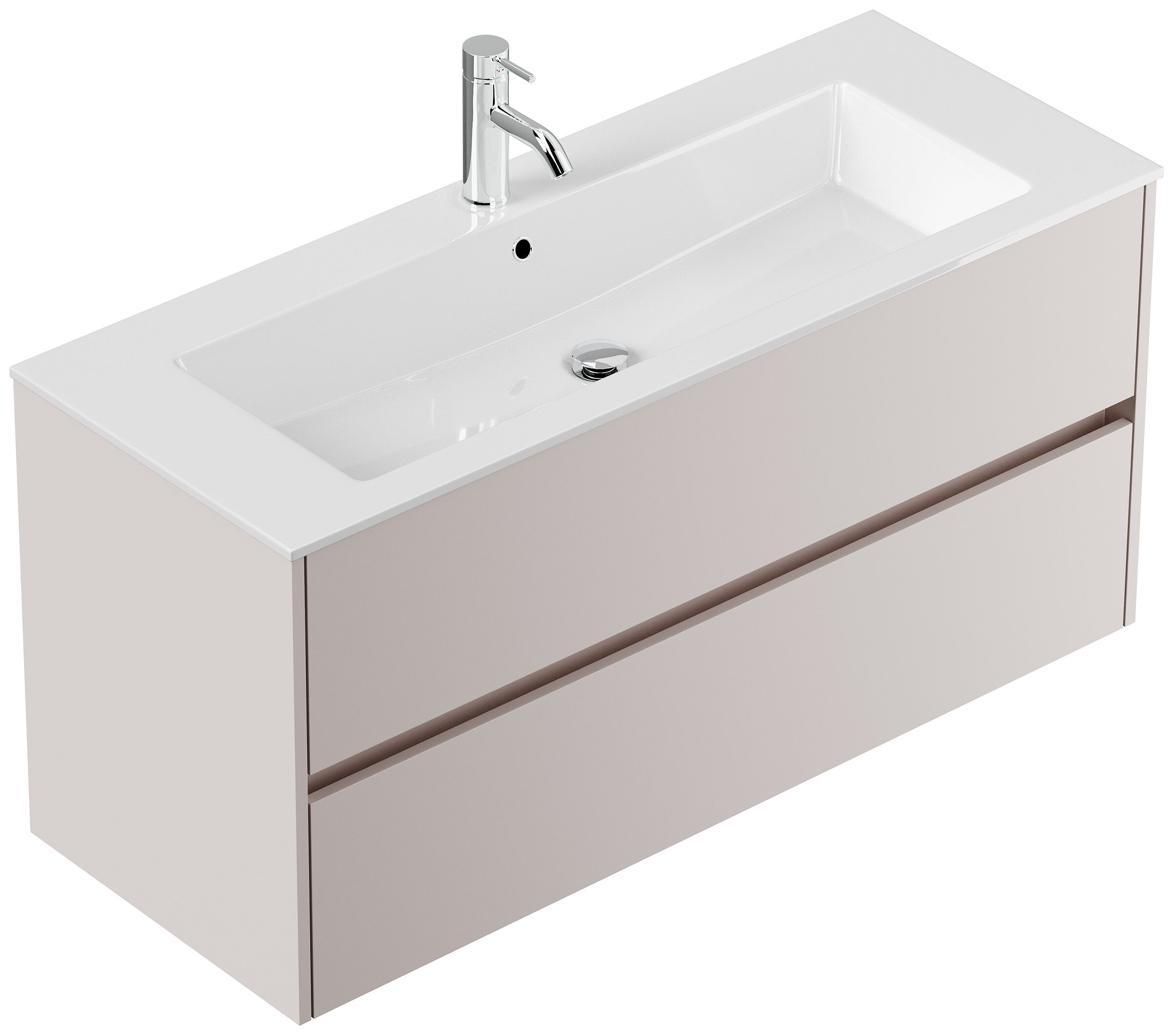 Badmöbel Taifun & Waschtisch 120 cm 2 Greifraum SoftClose Auszüge Kaschmir