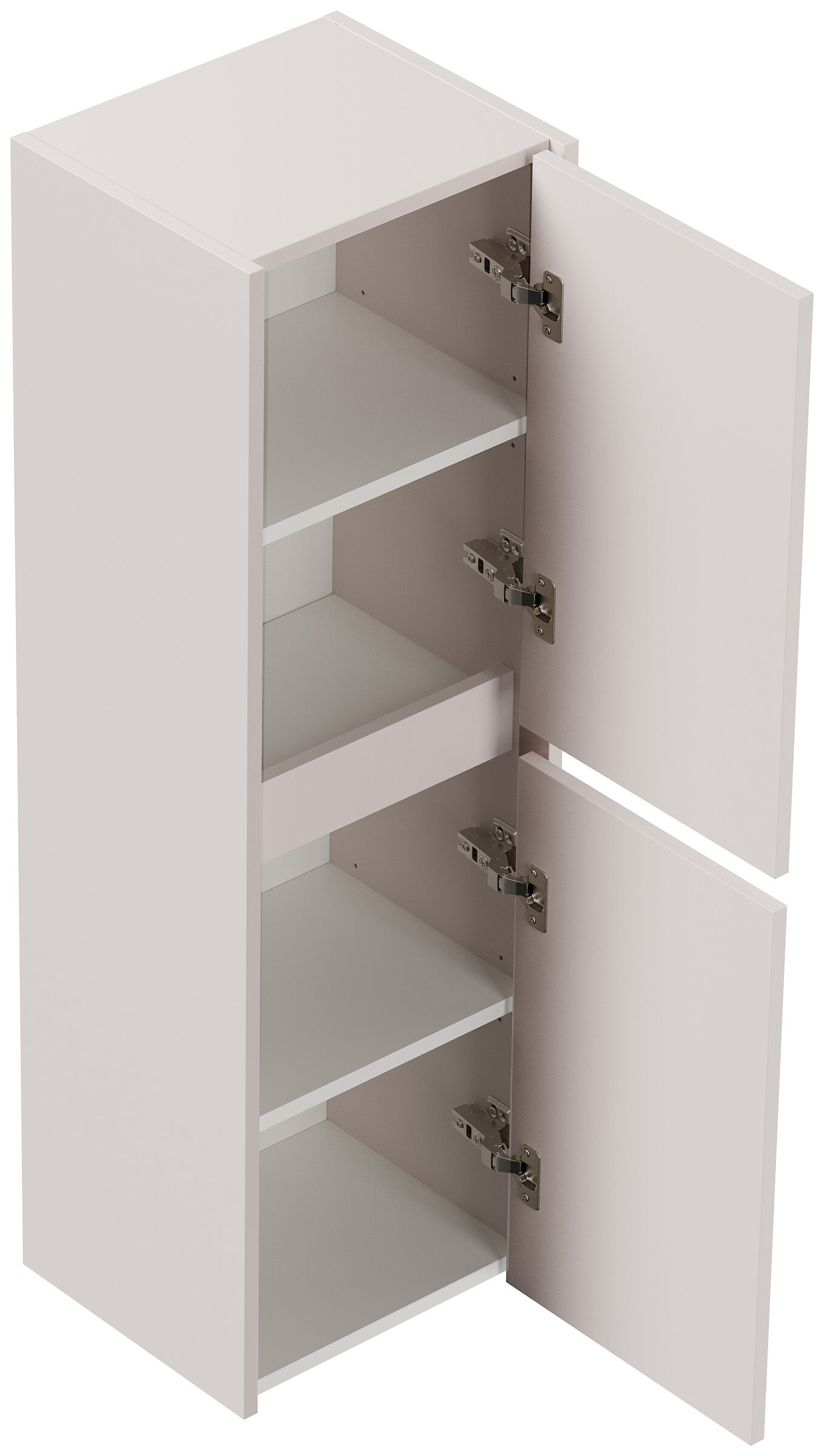 Badezimmer Hochschrank 112cm Softclose Taifun zur Wandmontage kaschmir