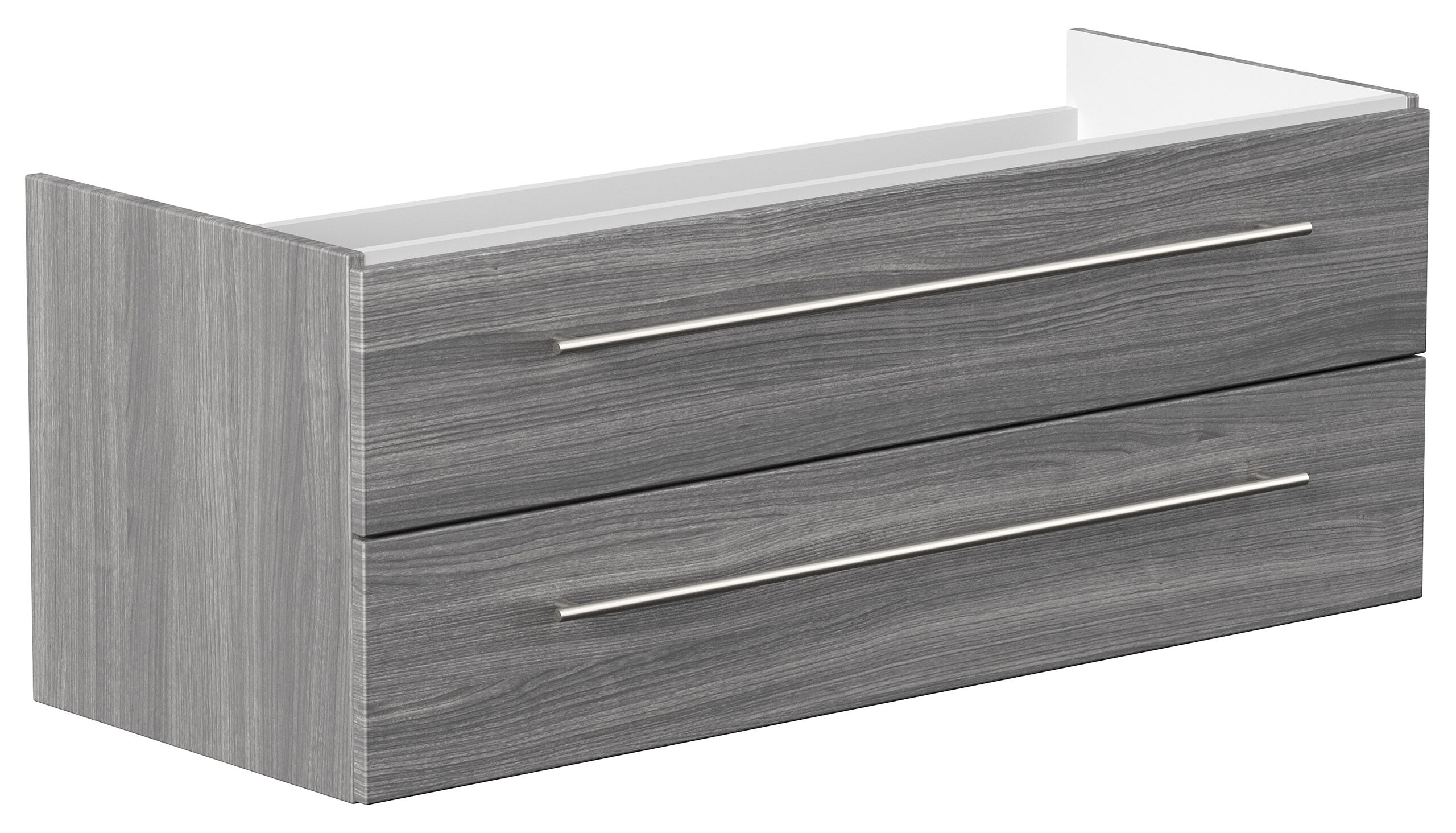 Unterschrank für Geberit Icon 120 cm SoftClose silbereiche