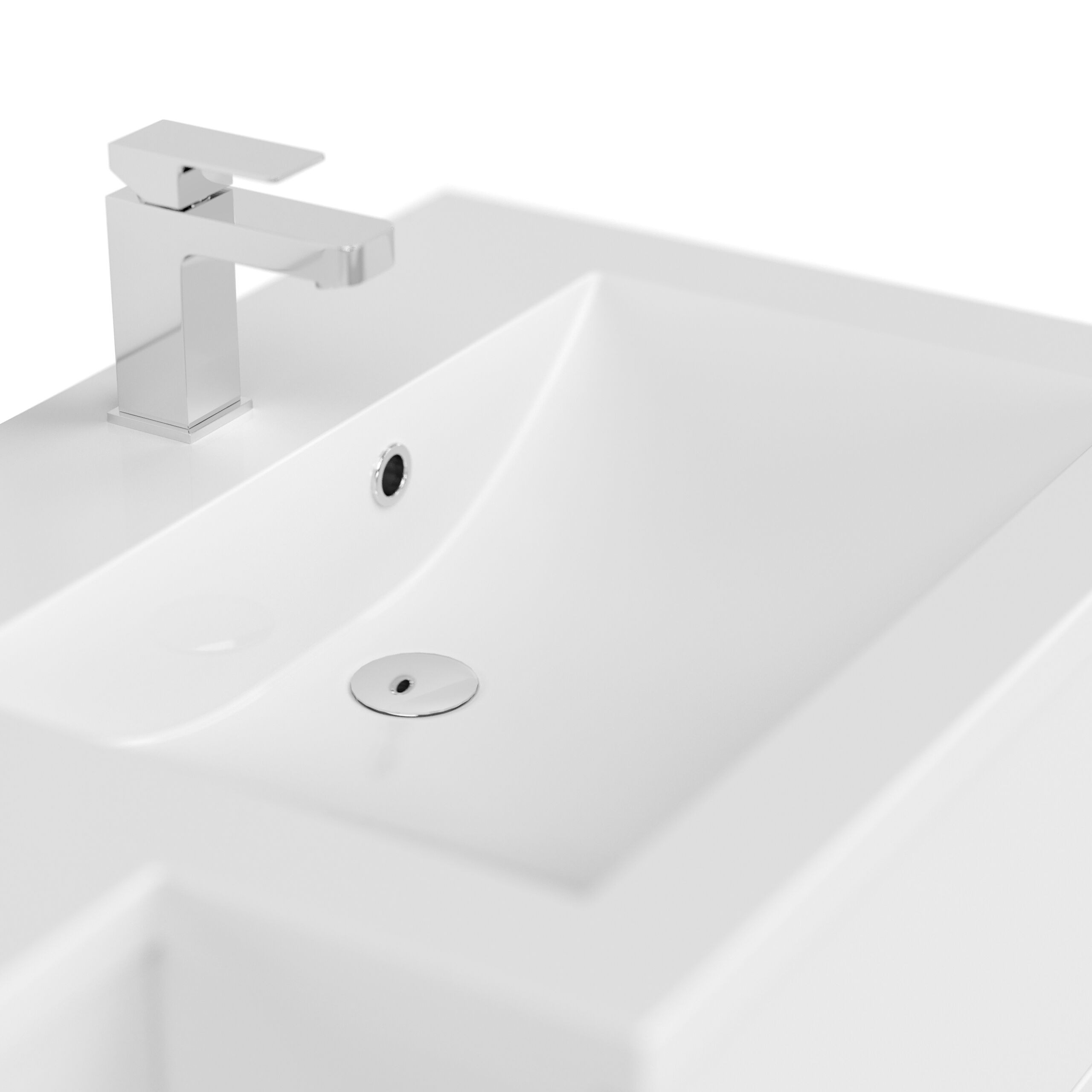 Badblock Adelia links SoftClose weiss hochglanz