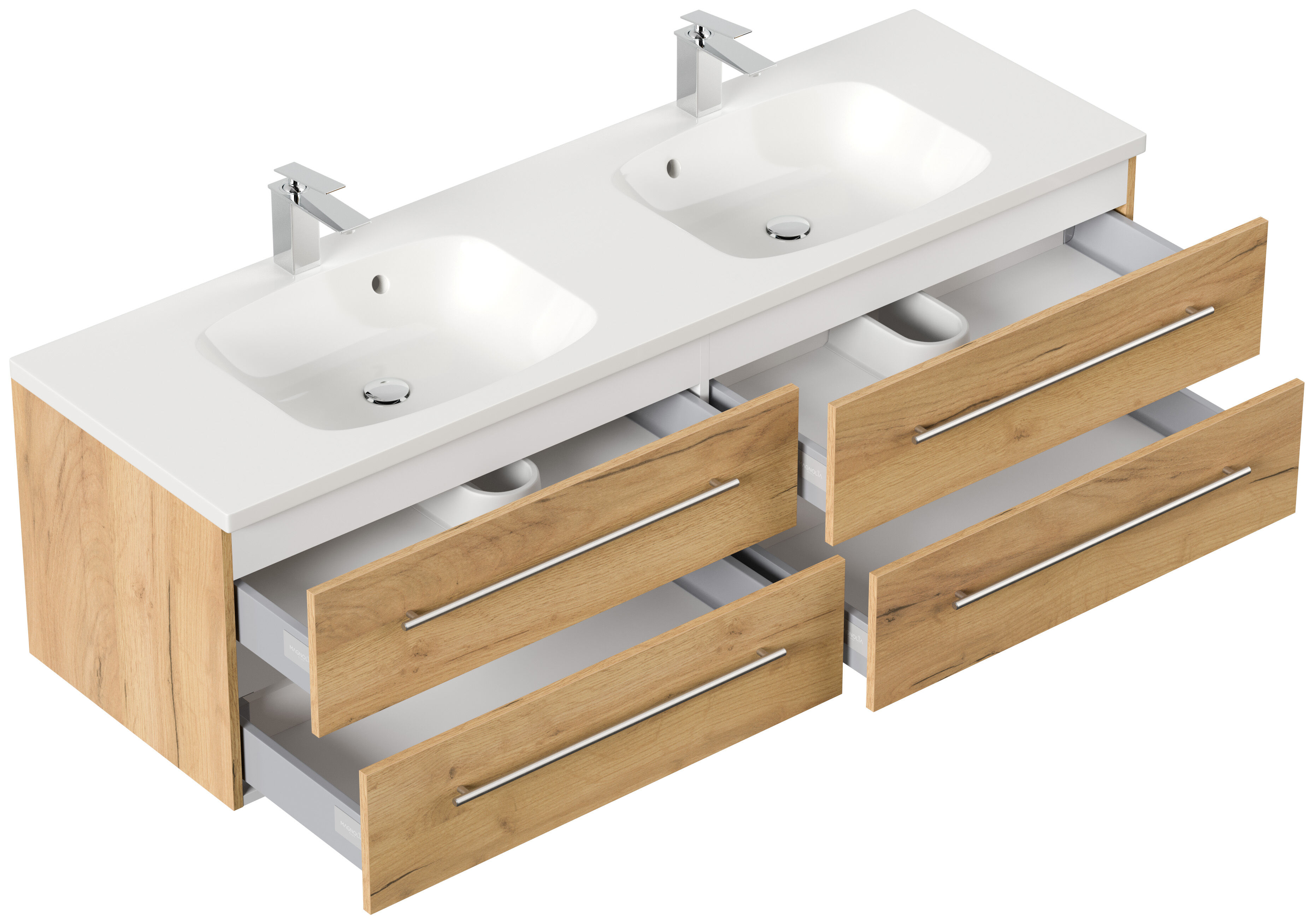 Badmöbel Colossos 160 SoftClose weiss hochglanz