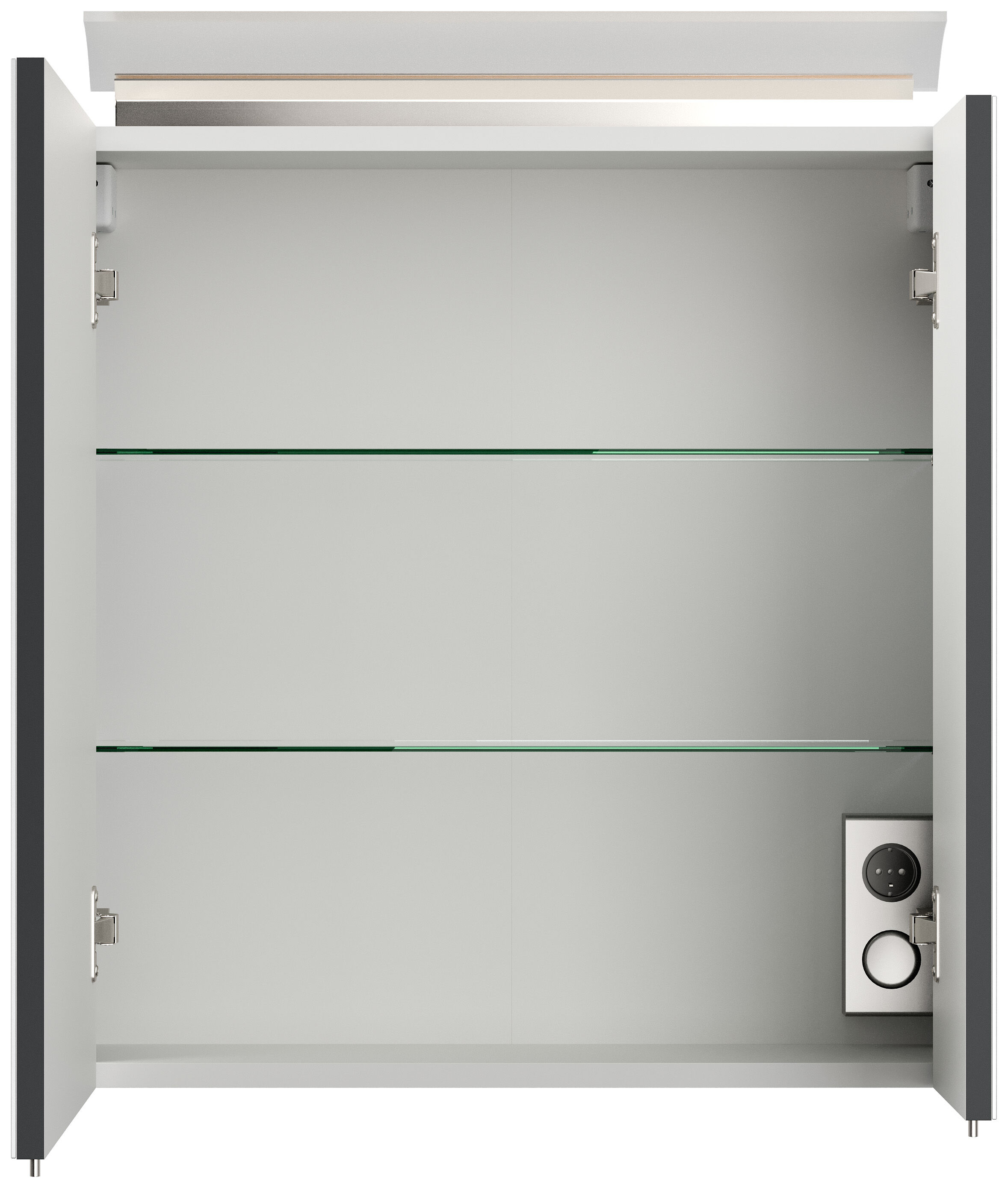 Badmöbelset Taifun 150cm 5tlg mit 2x Spiegelschrank & 2x Seitenschrank grafit