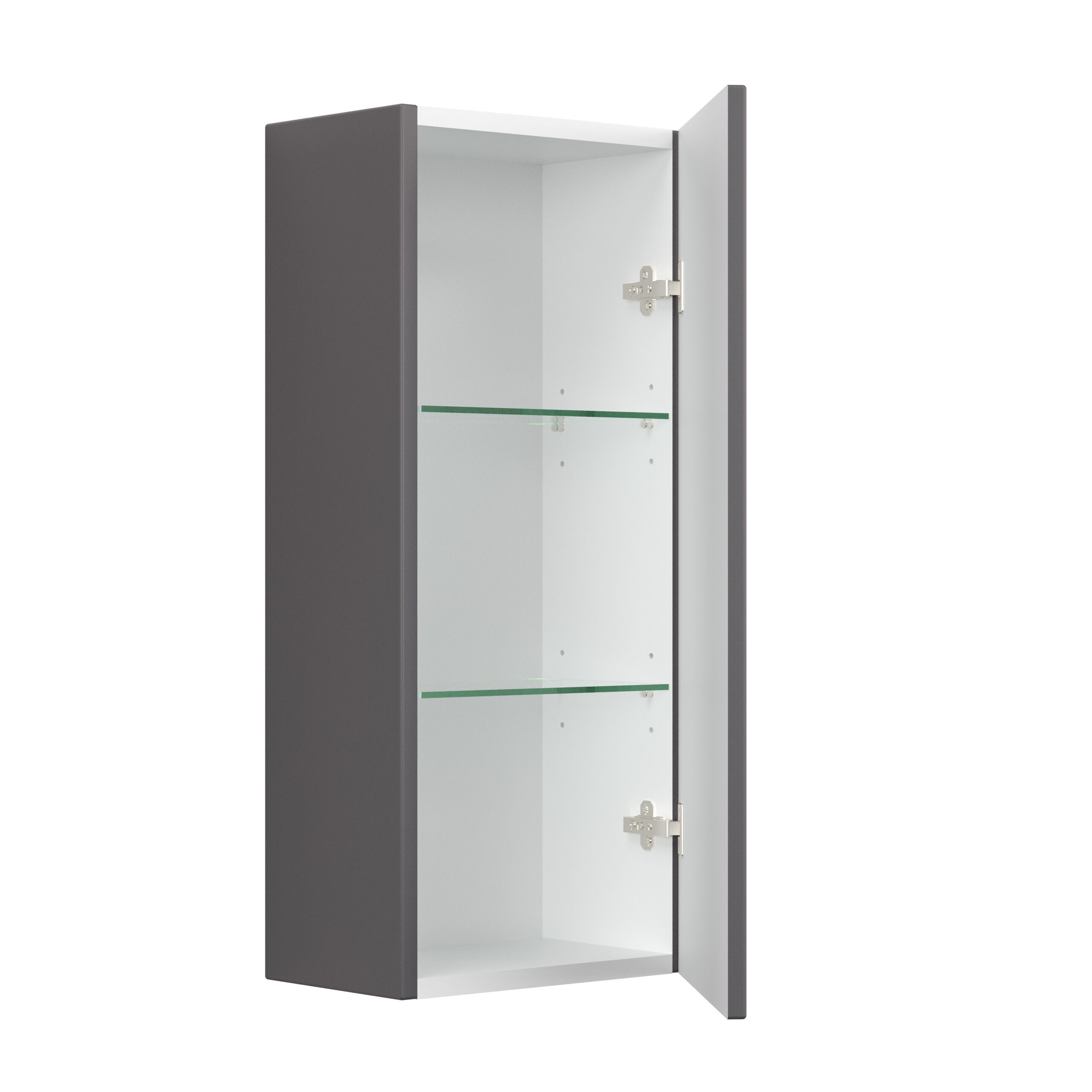 Badblock Adelia links 3er Set LED-Spiegel Hängeschrank anthrazit 