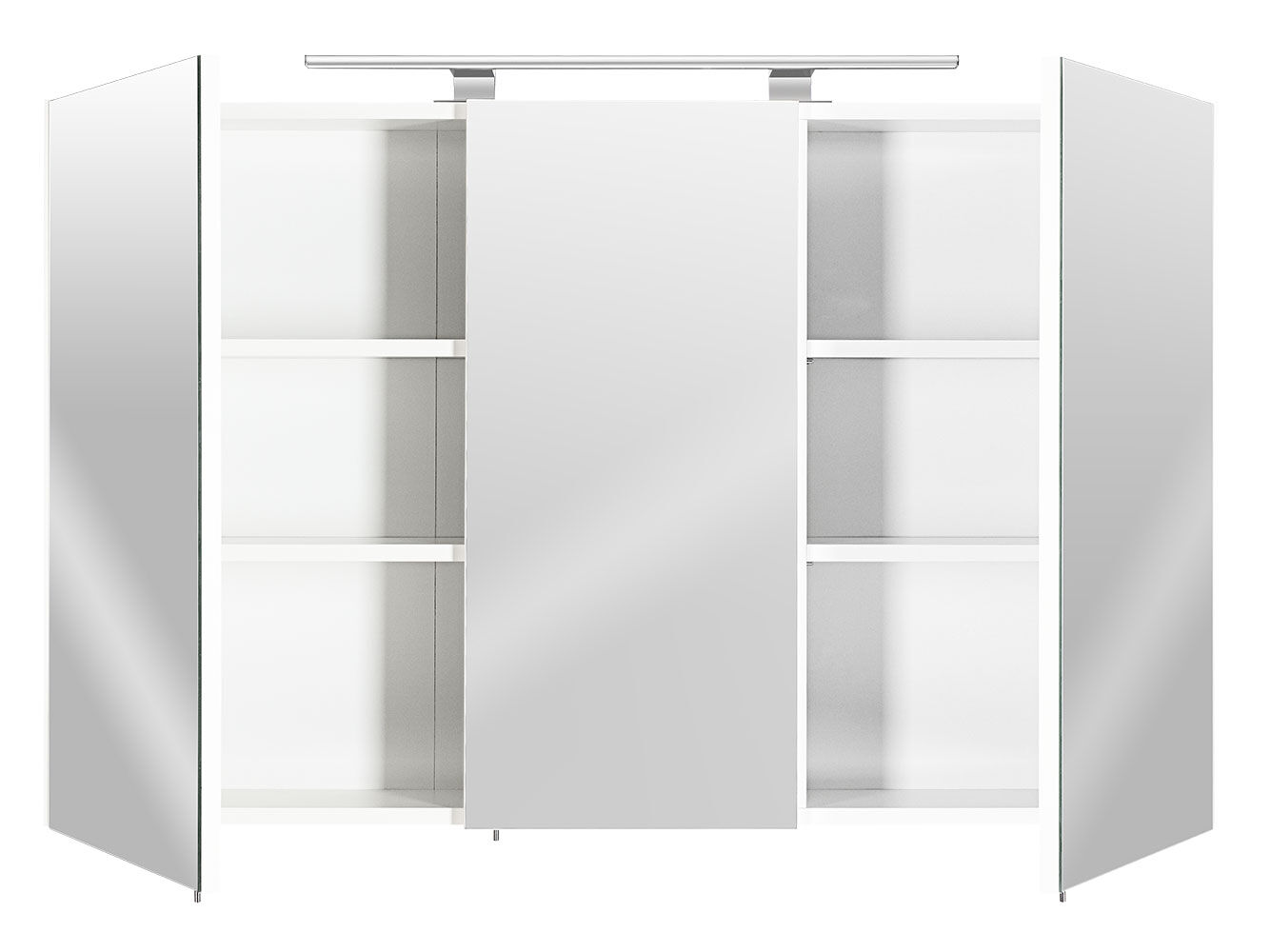 Spiegelschrank 110x68x16cm mit LED Leuchte weiß matt
