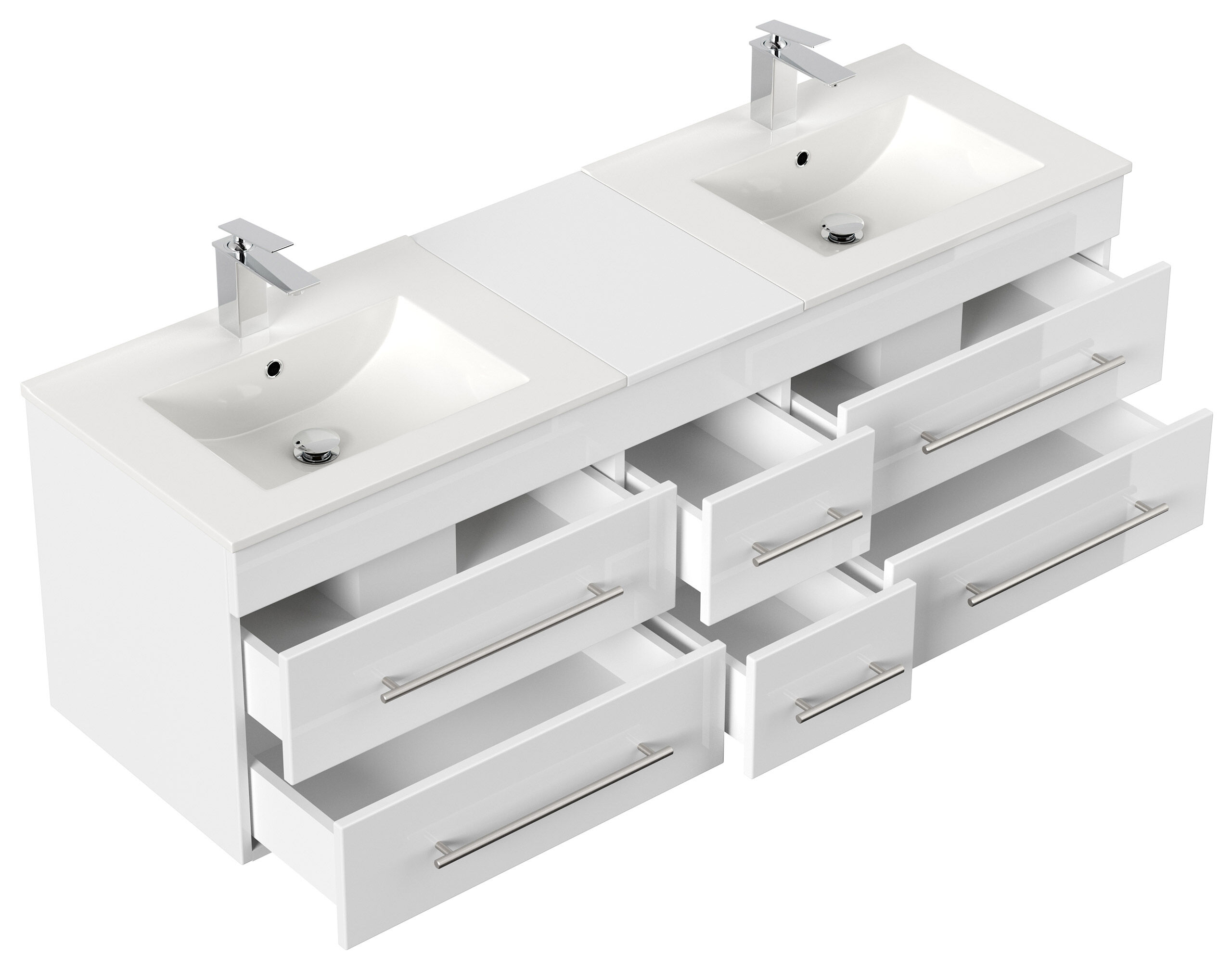 Badmöbel Roma XL SoftClose weiss hochglanz
