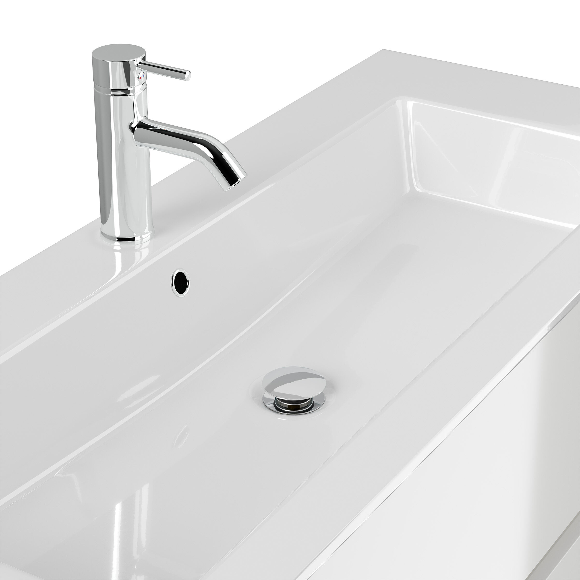 Badmöbel Set Taifun 3tlg. 120 cm mit Spiegelschrank & 3er Boxen weiß Hgl