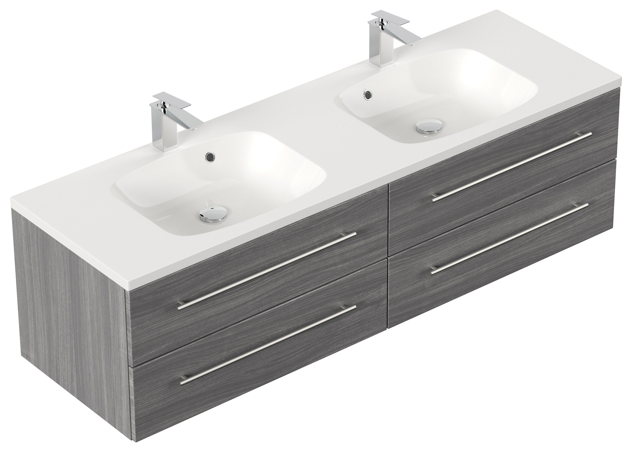 Badmöbel Colossos 160 SoftClose schwarz