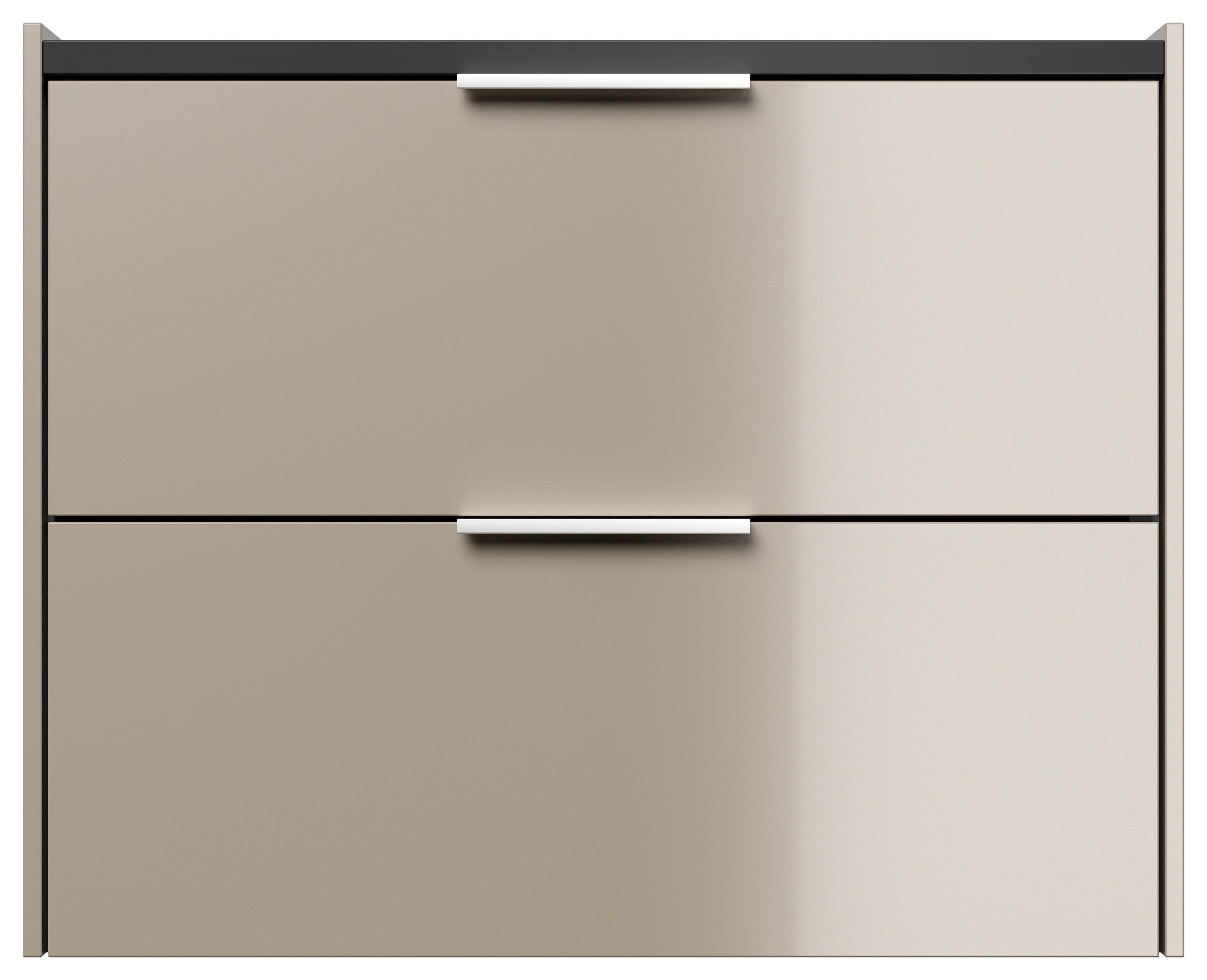 Design Nachttisch Kommode Artem 60cm, 2 Softeinzüge lackiert Kubanit