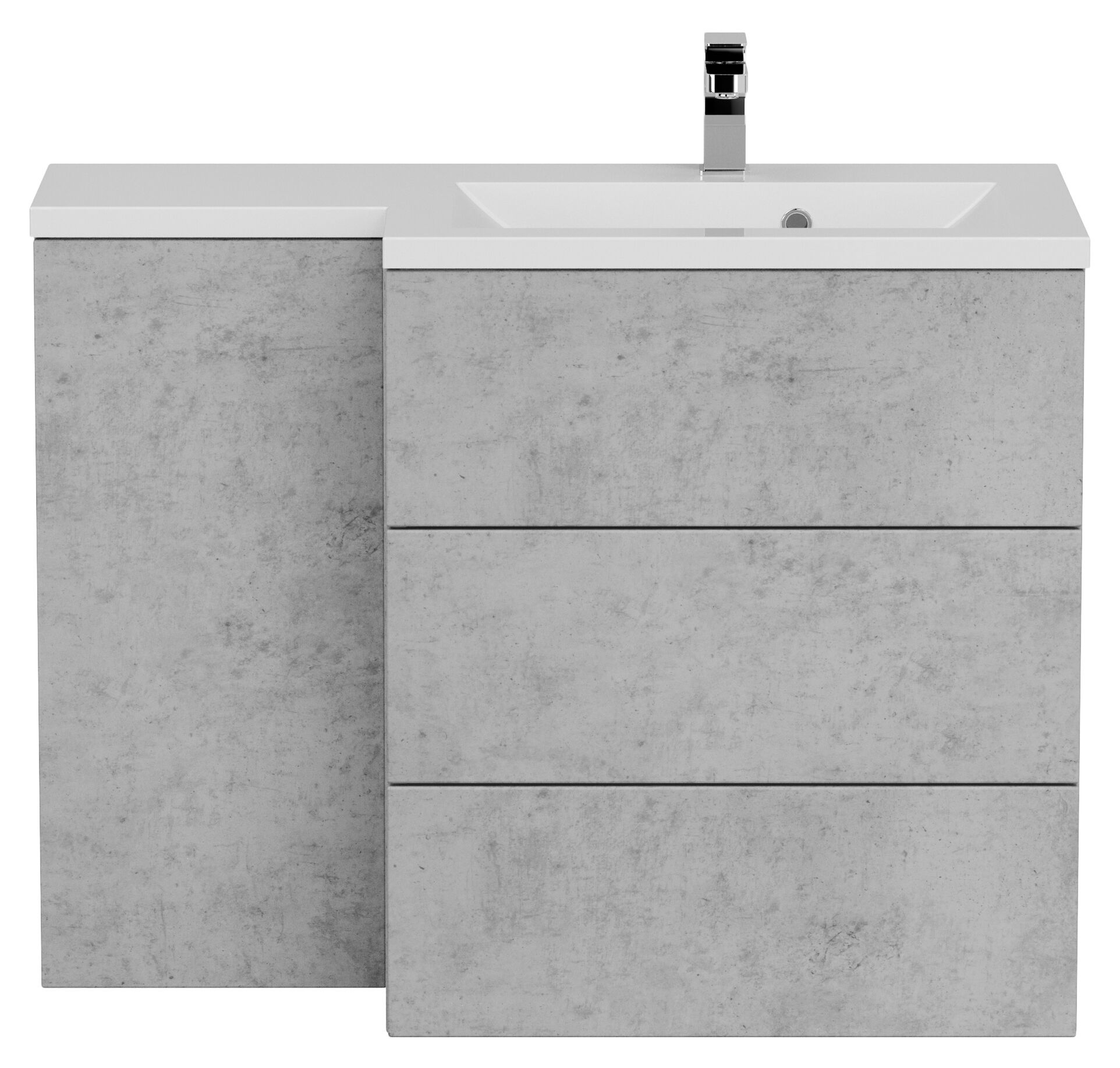 Badblock Adelia links SoftClose weiss hochglanz