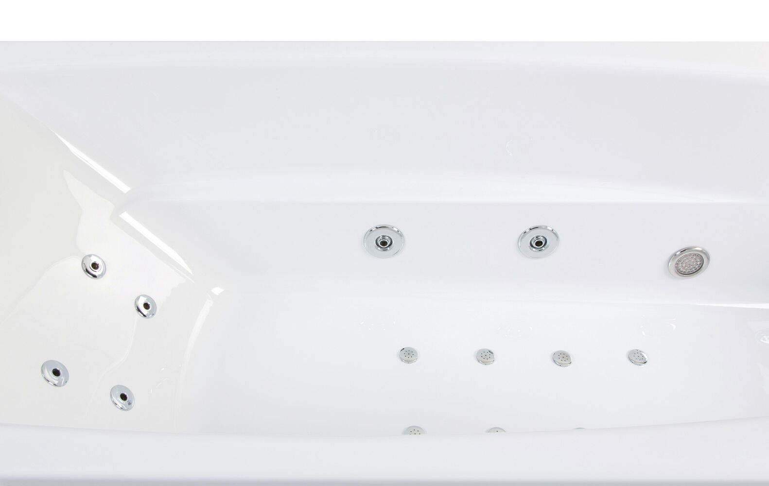 Rechteck Whirlpool Ocean 160x70 links Made in Germany 18 Düsen ohne Armatur