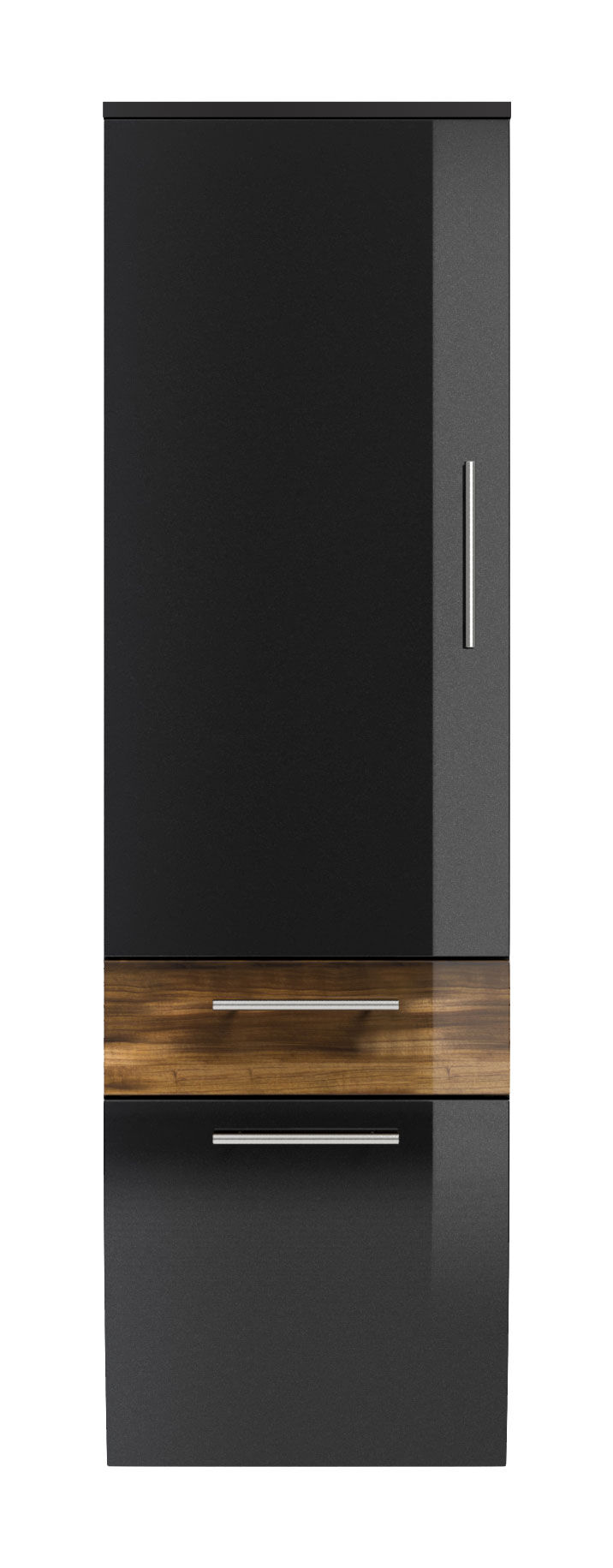 Hochschrank 135 cm Salona M Walnuss/Grafit