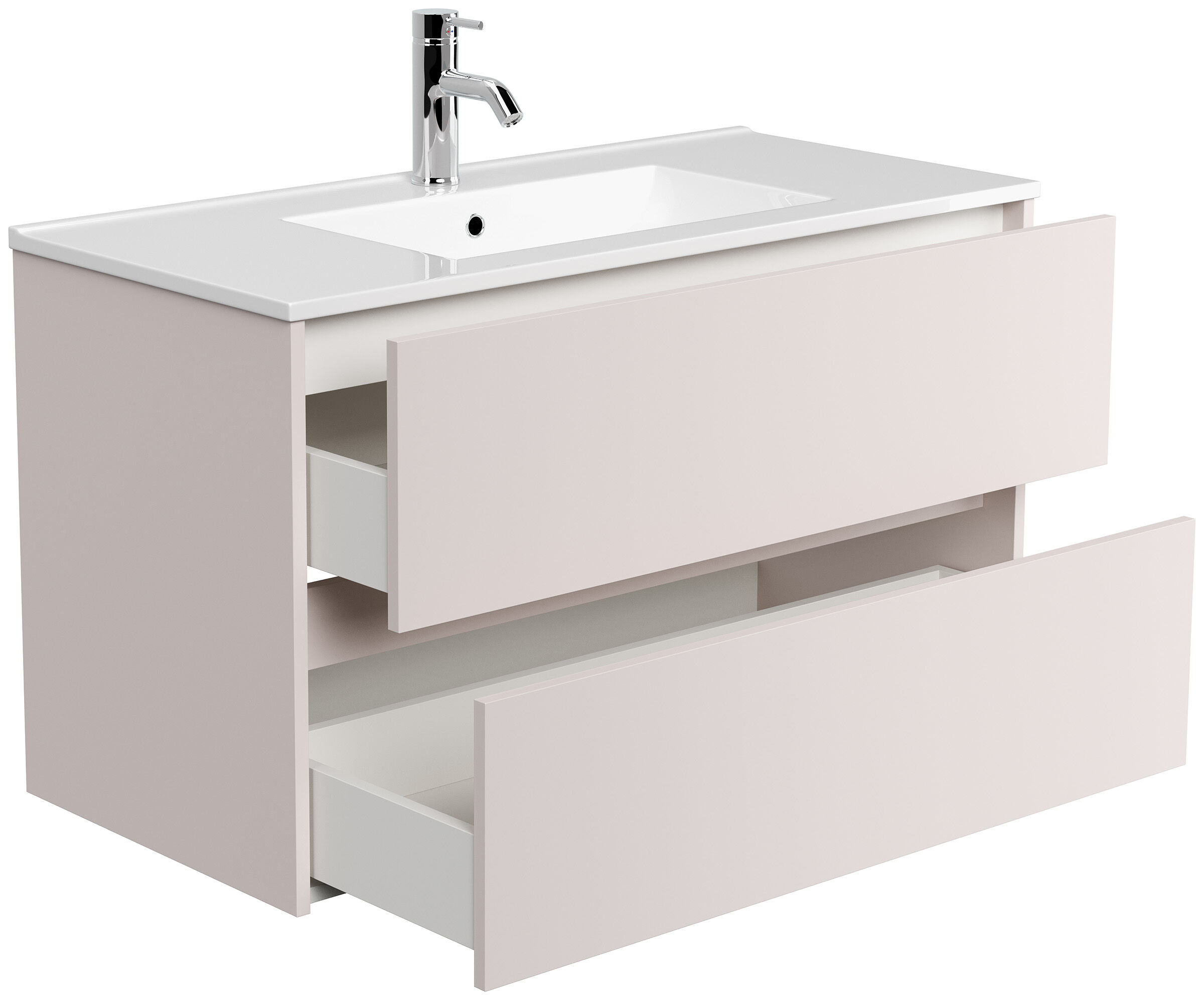 Badmöbel Taifun & Waschtisch 100 cm 2 Greifraum SoftClose Auszüge Grafit