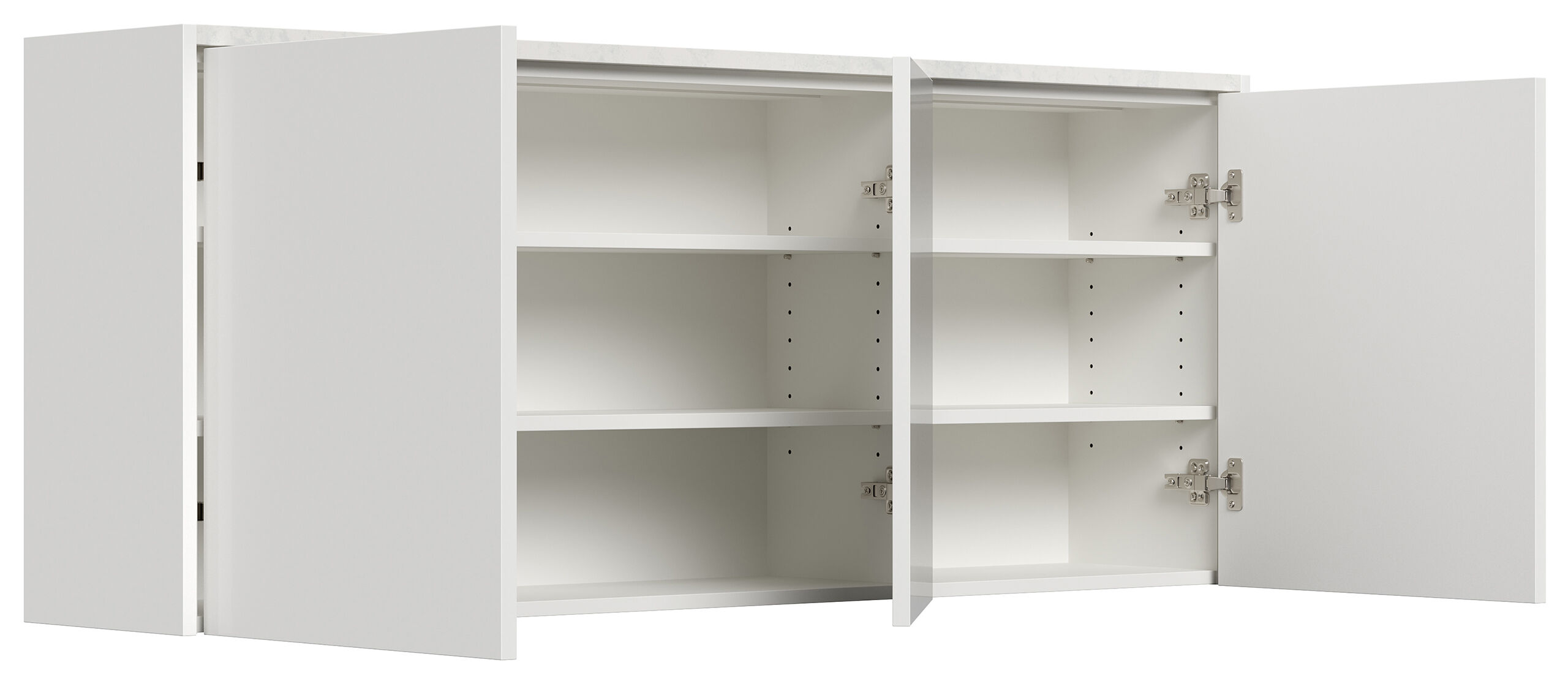 Raumwunder Sideboard Kommode Cronos XL Quarztop Softclose flexible Böden weiß 