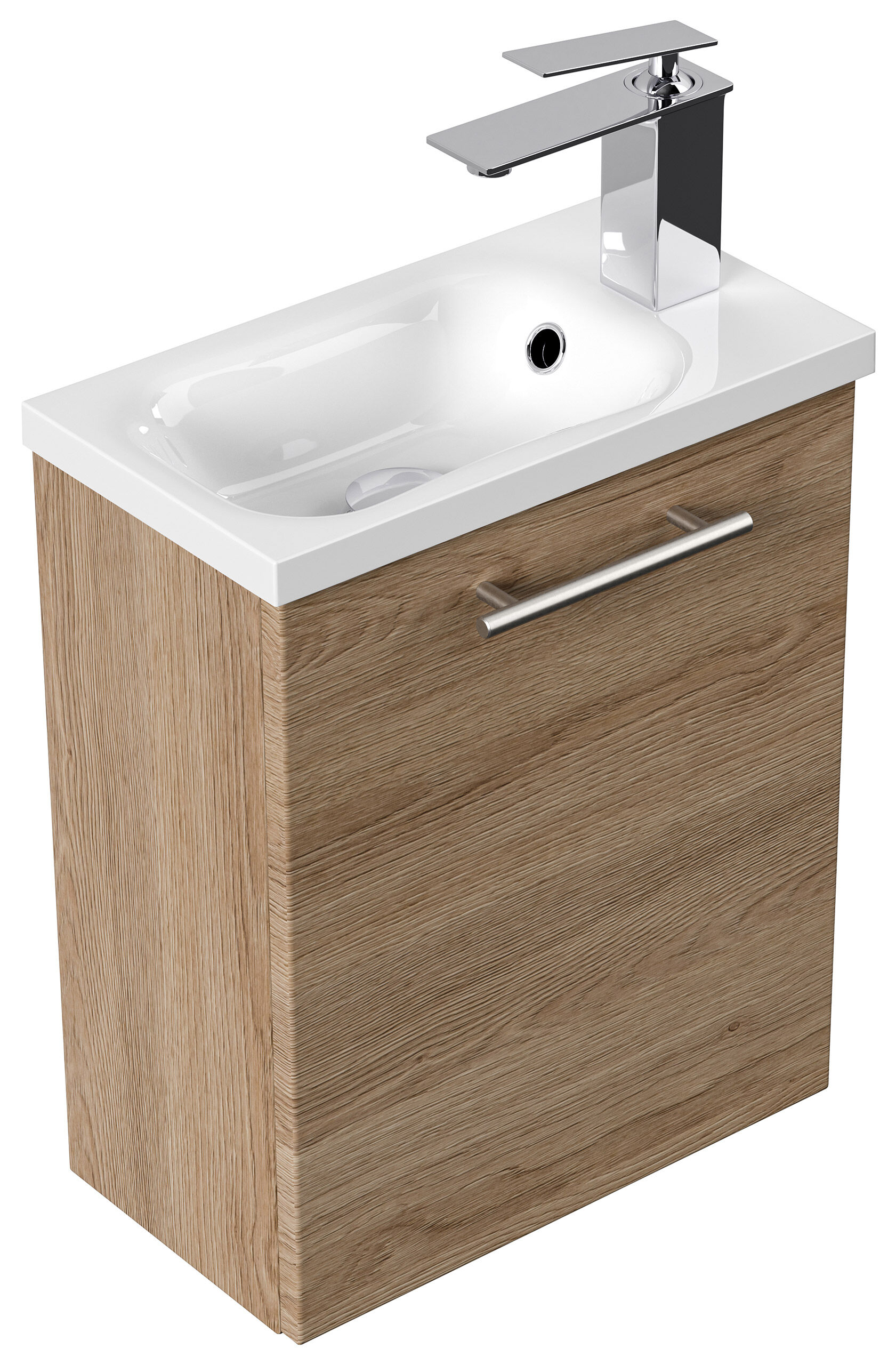 Gäste WC Badmöbel Pico Slimline 40cm SoftClose weiß hochglanz