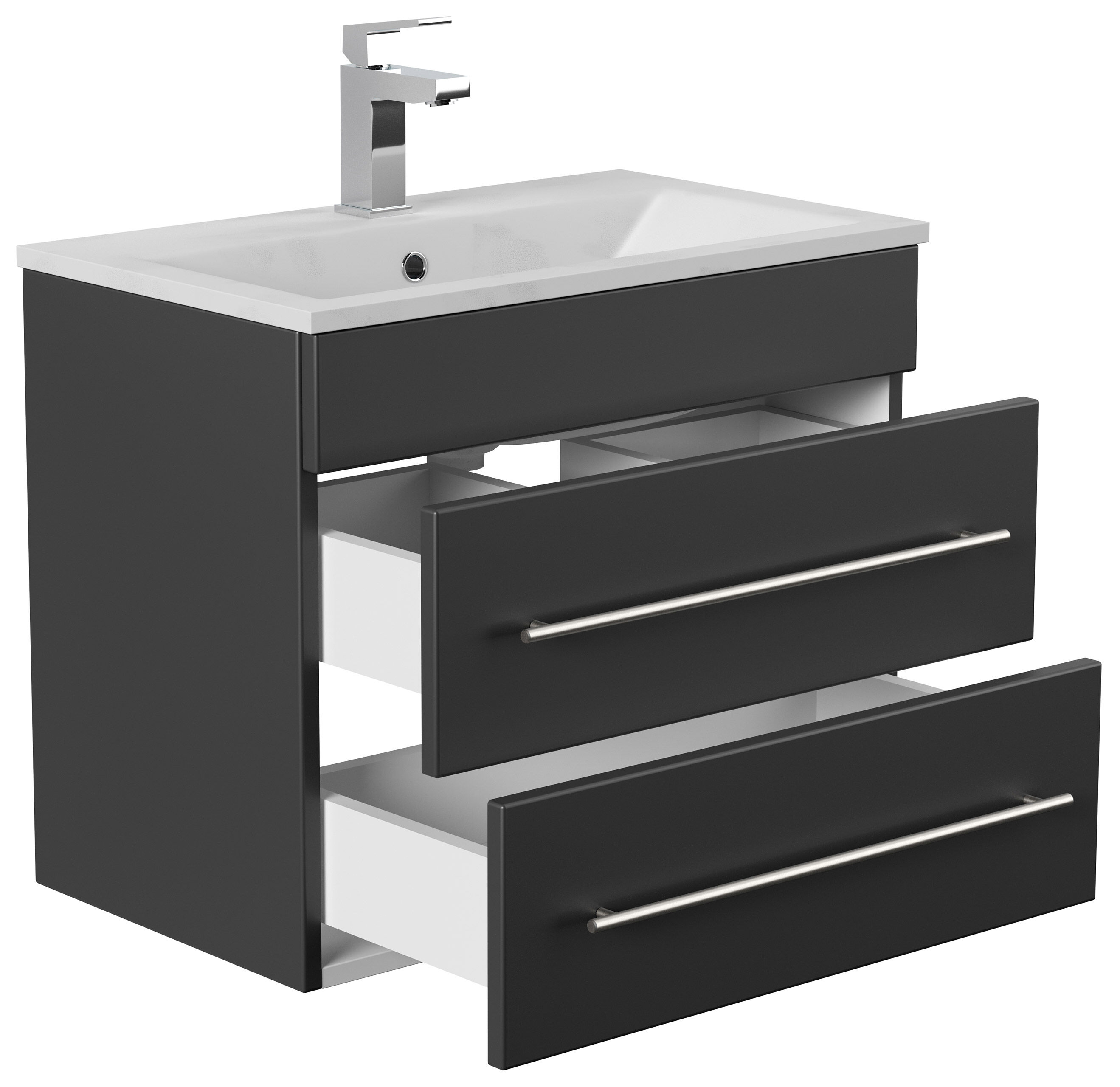 Badmöbel Dunit 600 SlimLine SoftClose schwarz