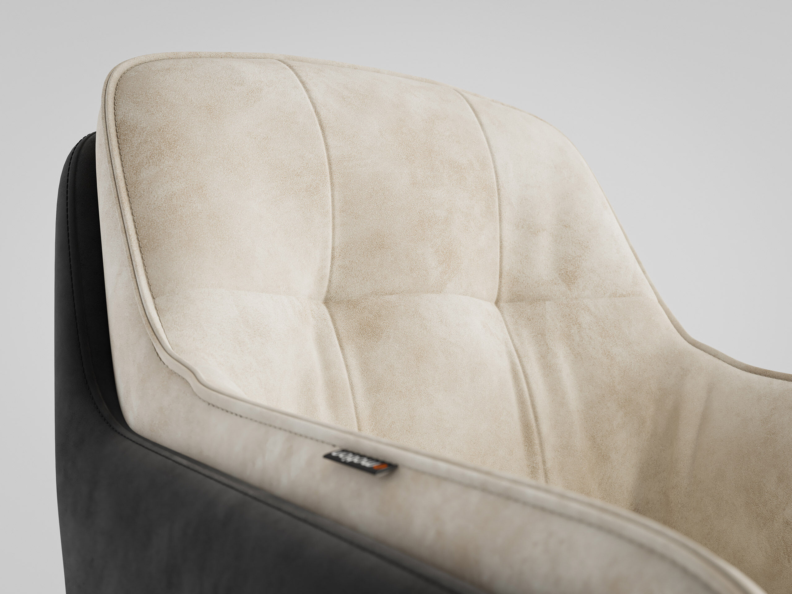 Esszimmerstuhl Design Küchenstuhl Isa Kunstleder creme Metallbeine