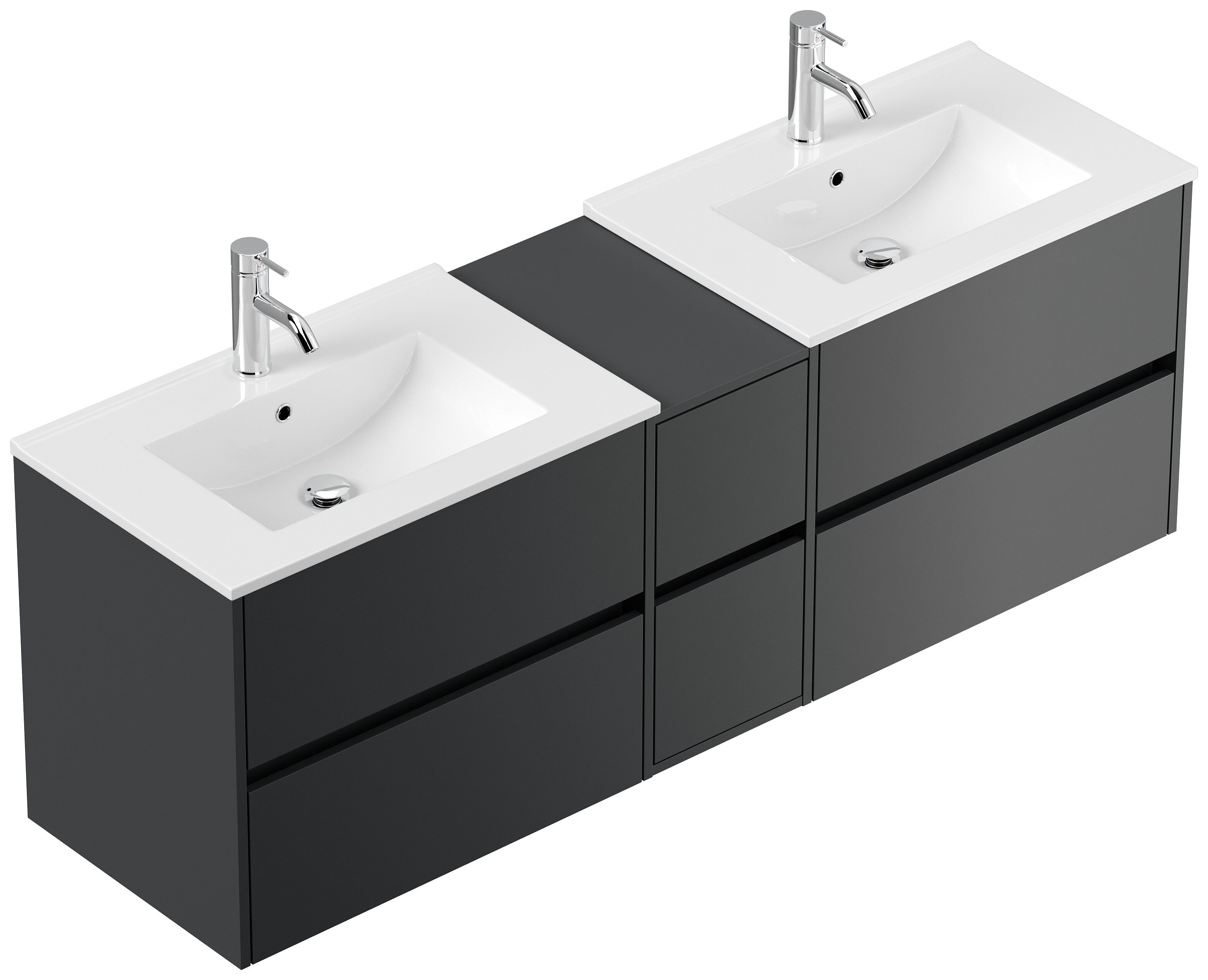 Badmöbelset Taifun 170cm weiß Hgl