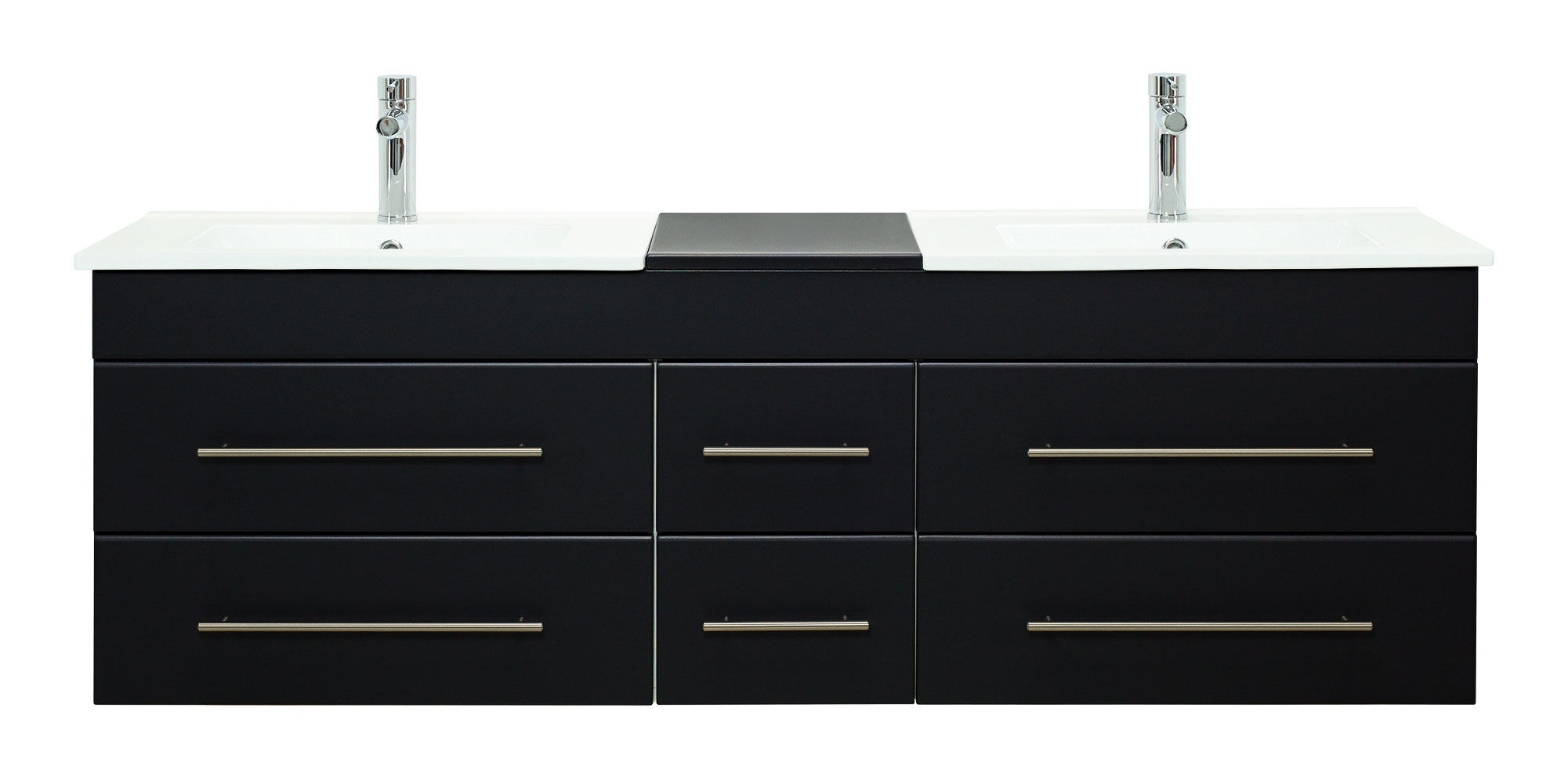 Badmöbel Milano XL 172cm Doppel- Waschtisch SoftClose weiss hochglanz