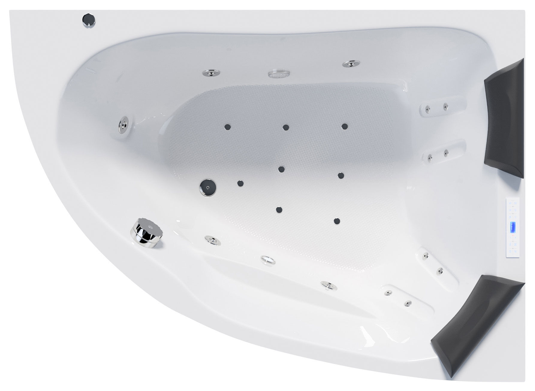 Whirlpool Royal XL 180x130 rechts Made in Germany 21 Düsen Befüllung Überlauf