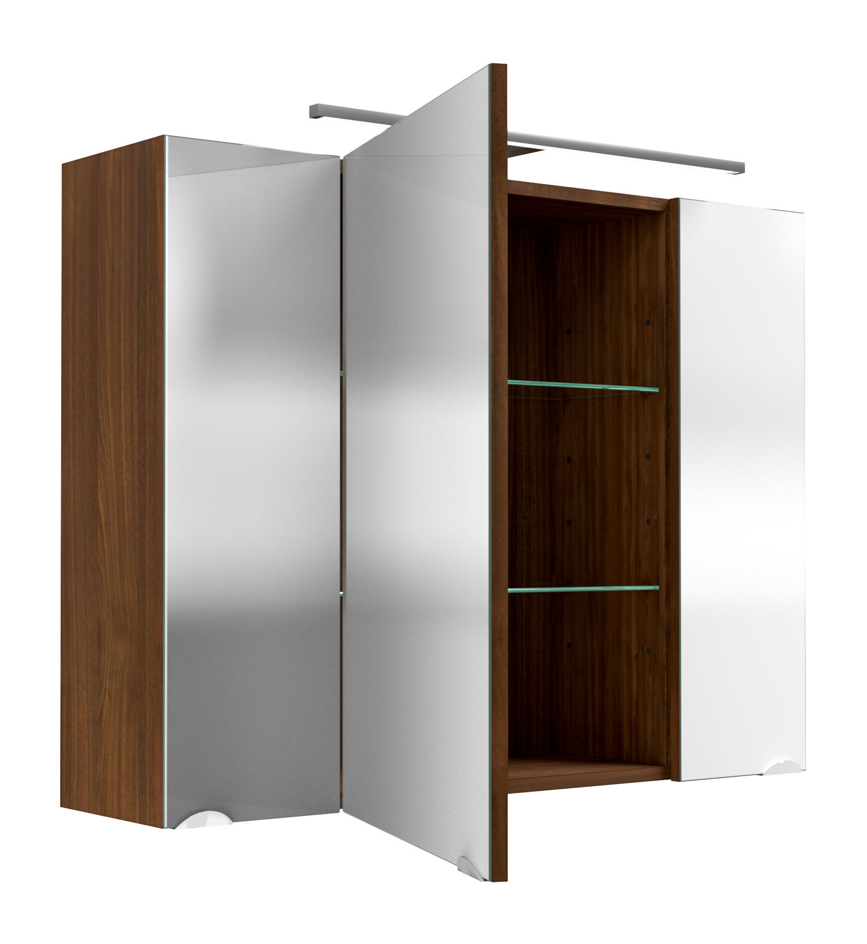 Spiegelschrank 90 cm Walnuss