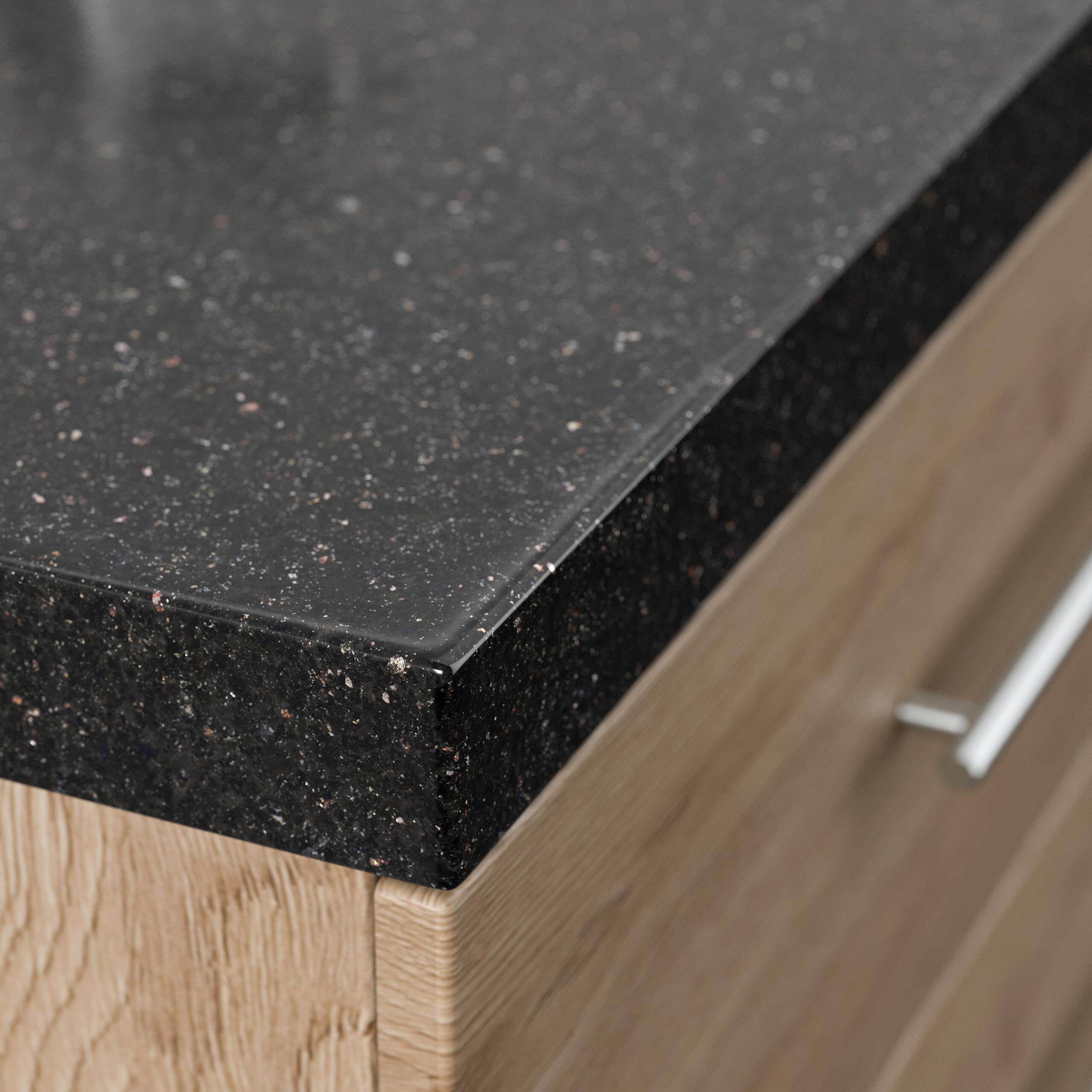 Badmöbel Granit G654 Damo 130 cm 1 Hahnloch SoftClose eiche hell