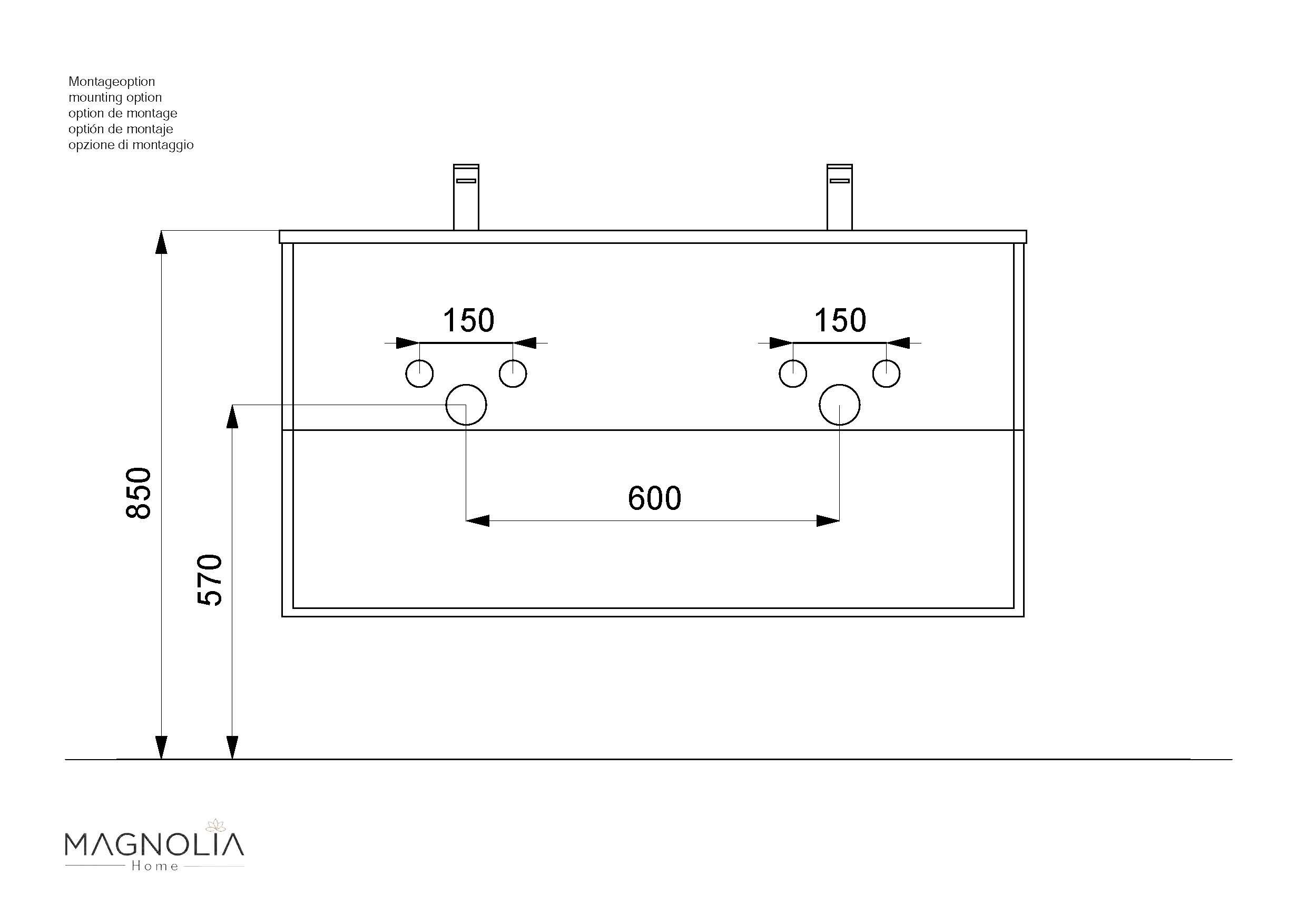 Badmöbelset Helios 4-teilig LED Spiegel 2x Hochschrank weisshochglanz