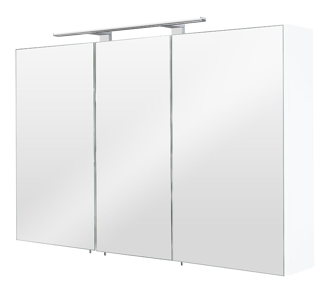 Spiegelschrank 110x68x16cm mit LED Leuchte weiß matt