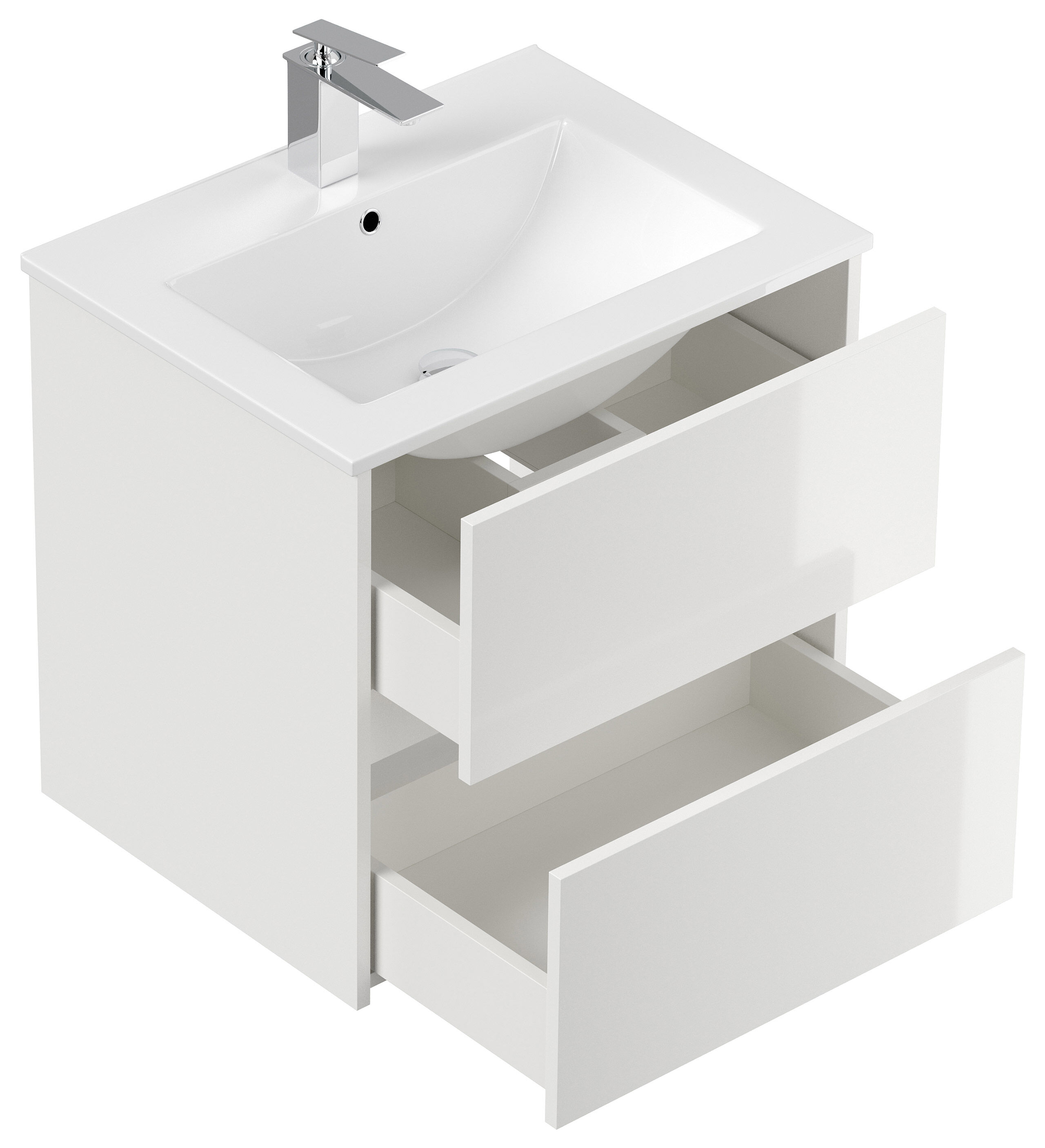 Badmöbelset Taifun 60cm 2tlg mit Spiegelschrank grafit