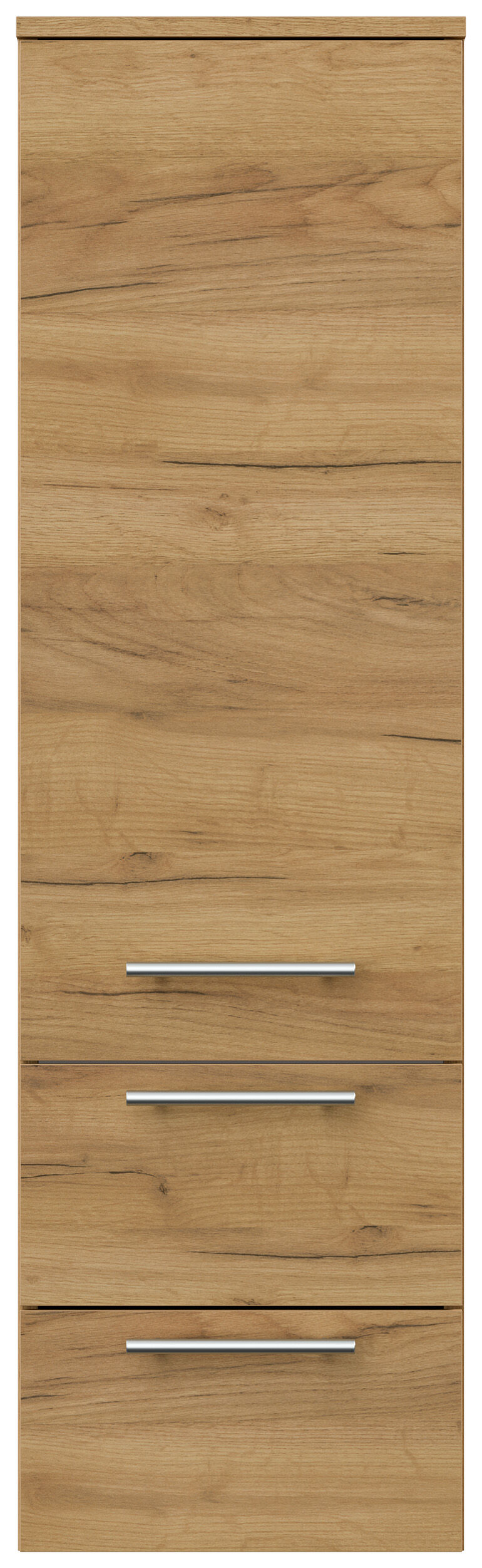 Hochschrank 120 cm eiche gold mit Glaseinlagen