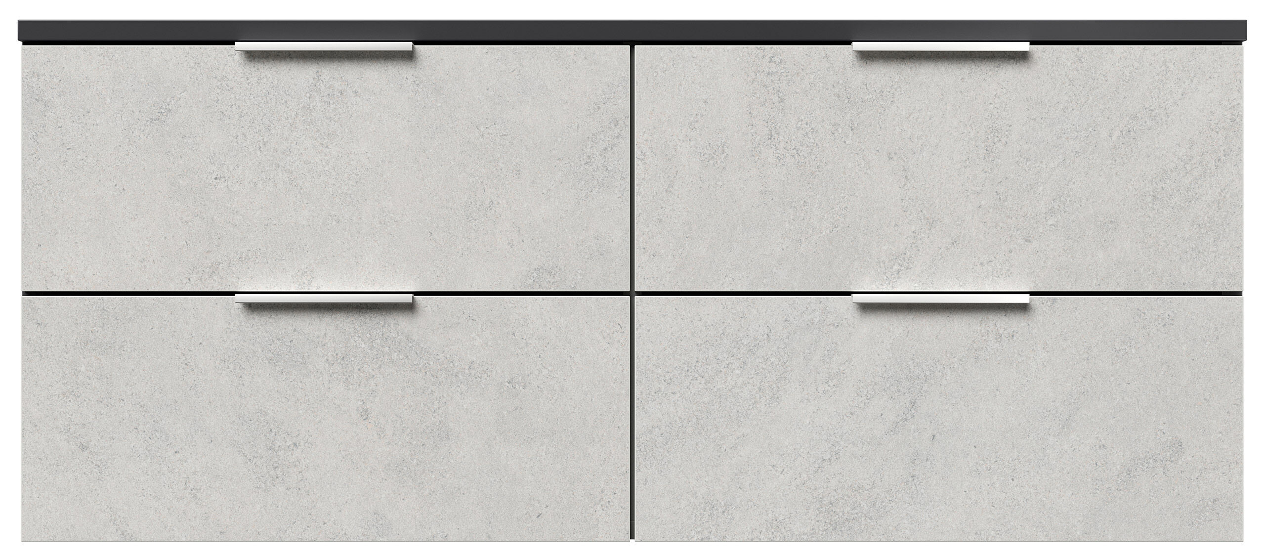 Design Hängekonsole Sideboard Urban Slimline 4 Softeinzüge lackiert Creme-Grafit