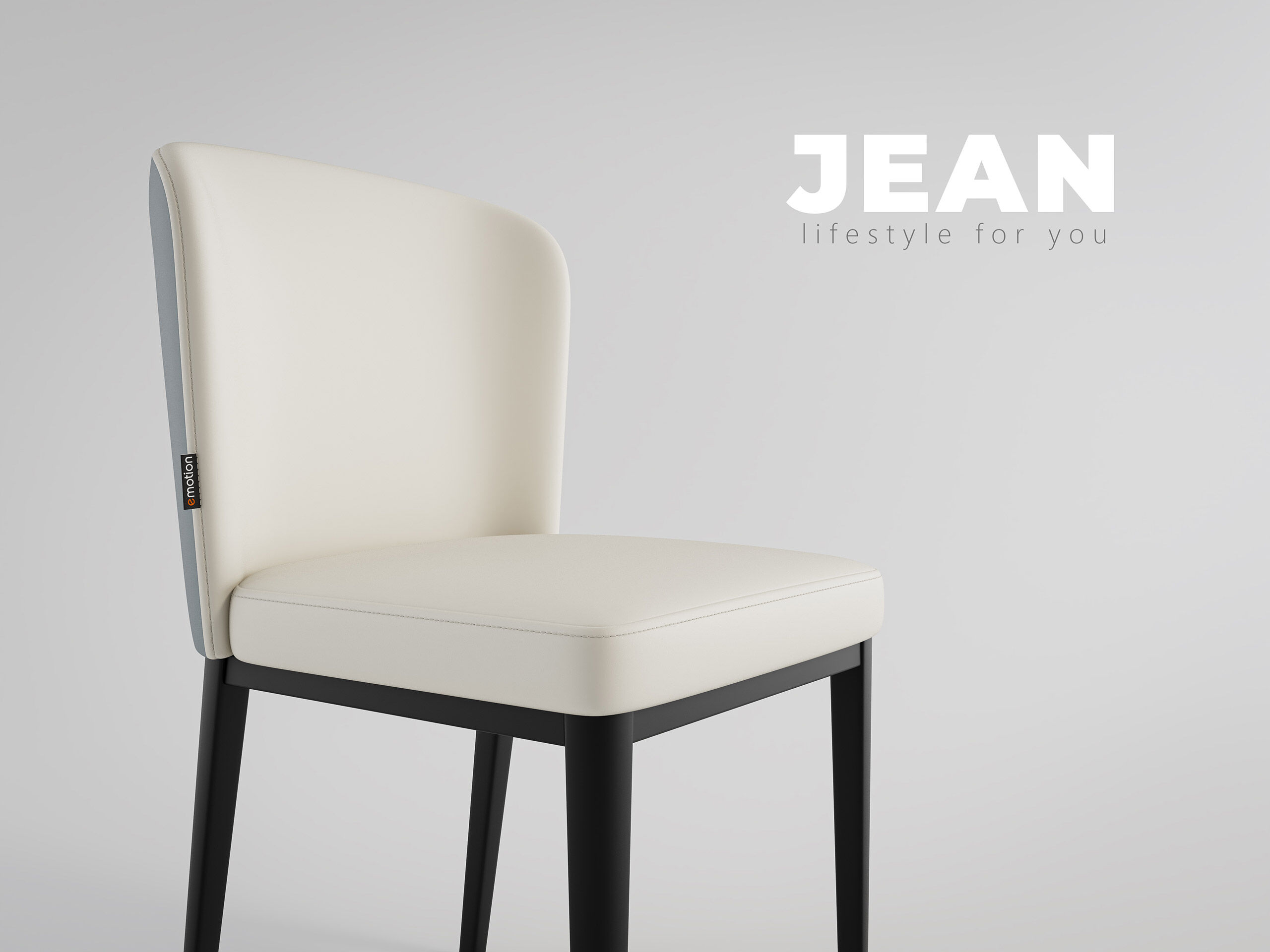 2er Set Esszimmerstuhl Design Küchenstuhl Jean Kunstleder hellgrau Metallbeine