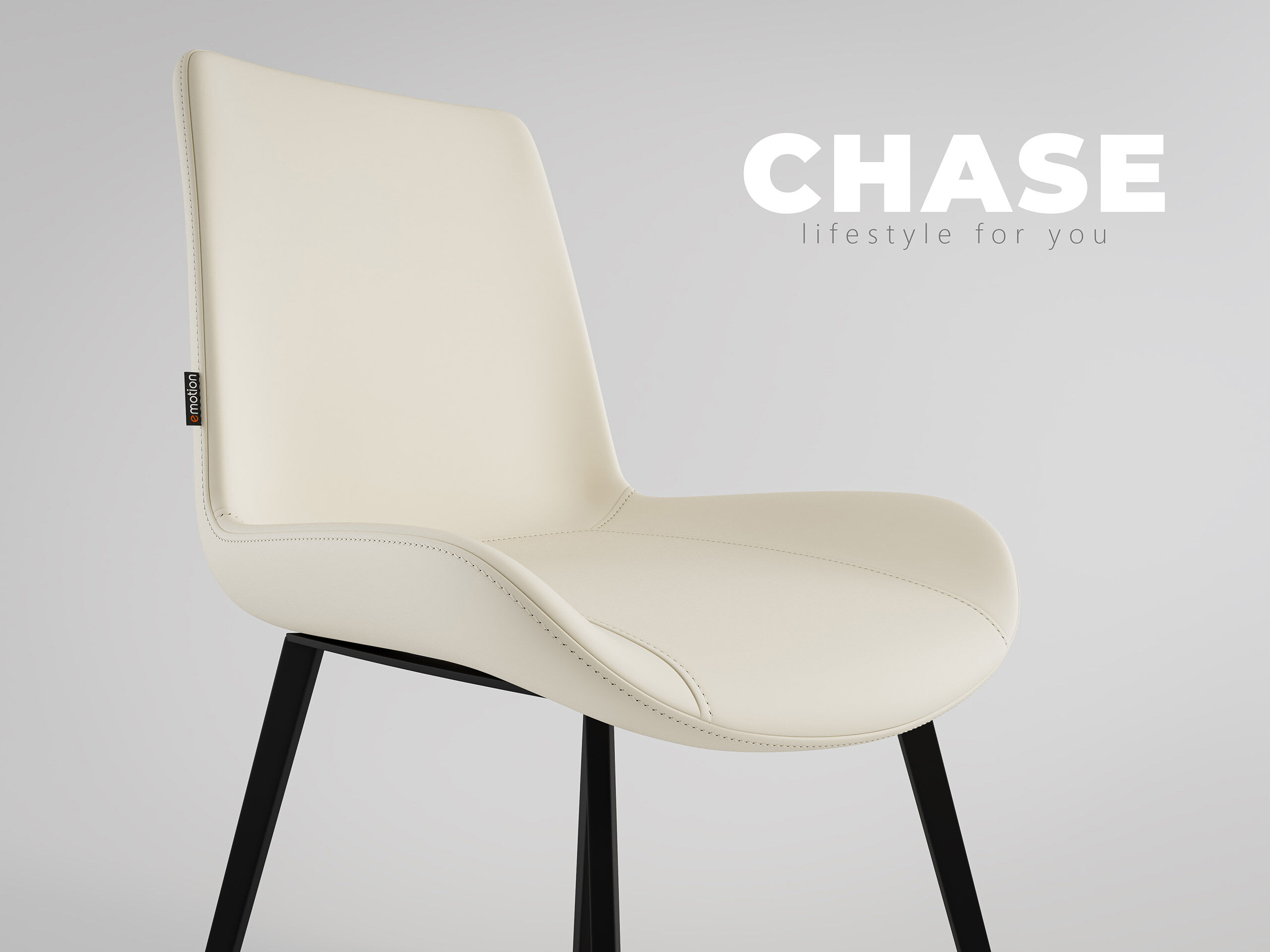 2er Set Esszimmerstuhl Design Küchenstuhl Chase Kunstleder hellgrau Metallbeine
