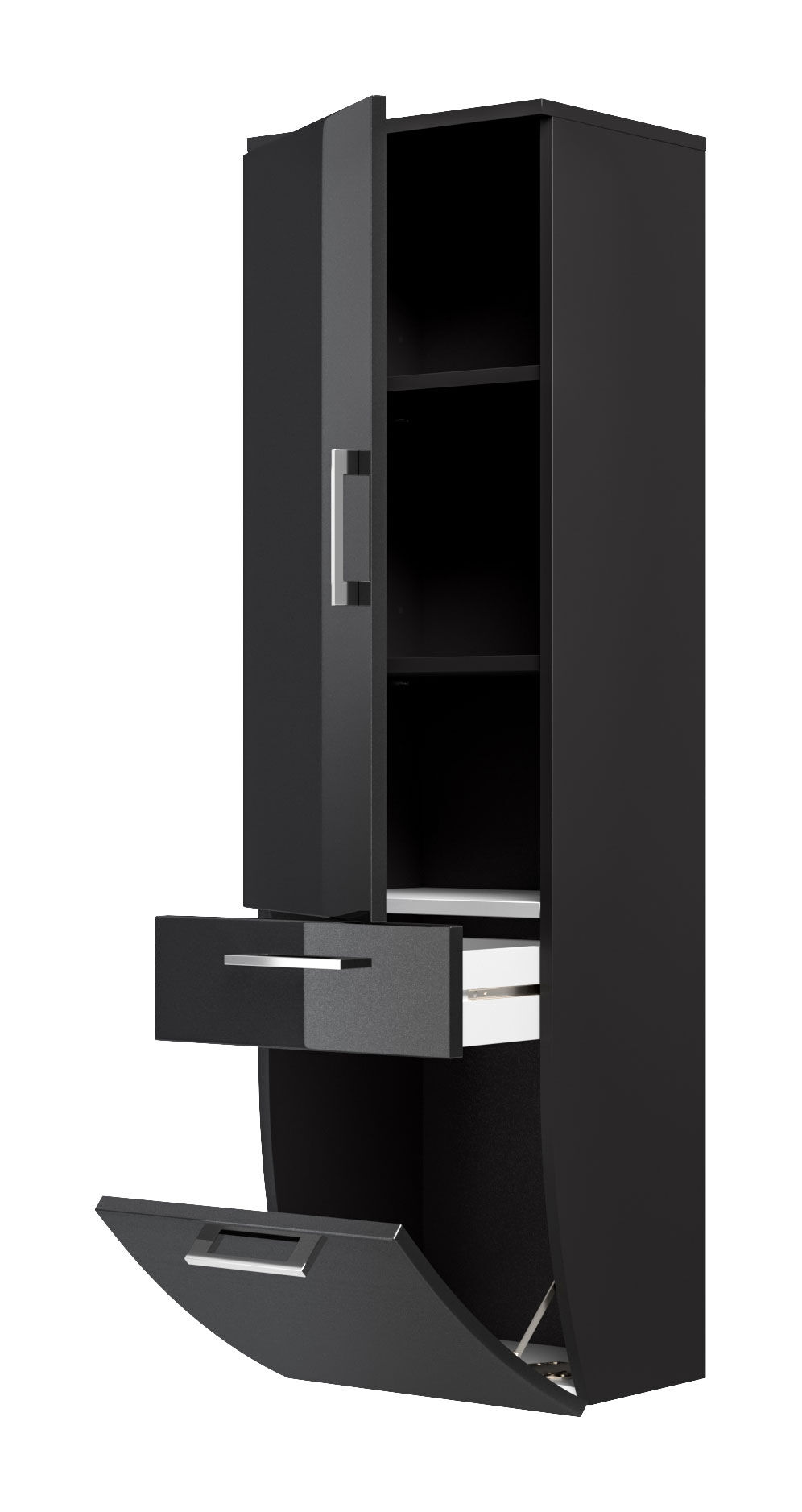 Hochschrank Rima 135 cm rund Anthrazit