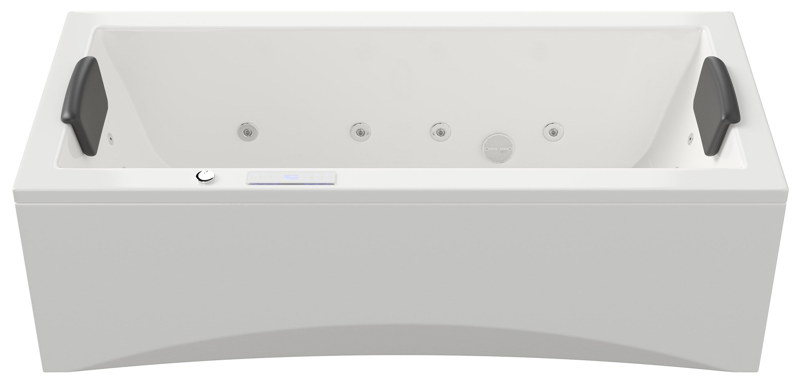 Rechteck Whirlpool Unity 180x80 Made in Germany 24 Massagedüsen mit Armatur