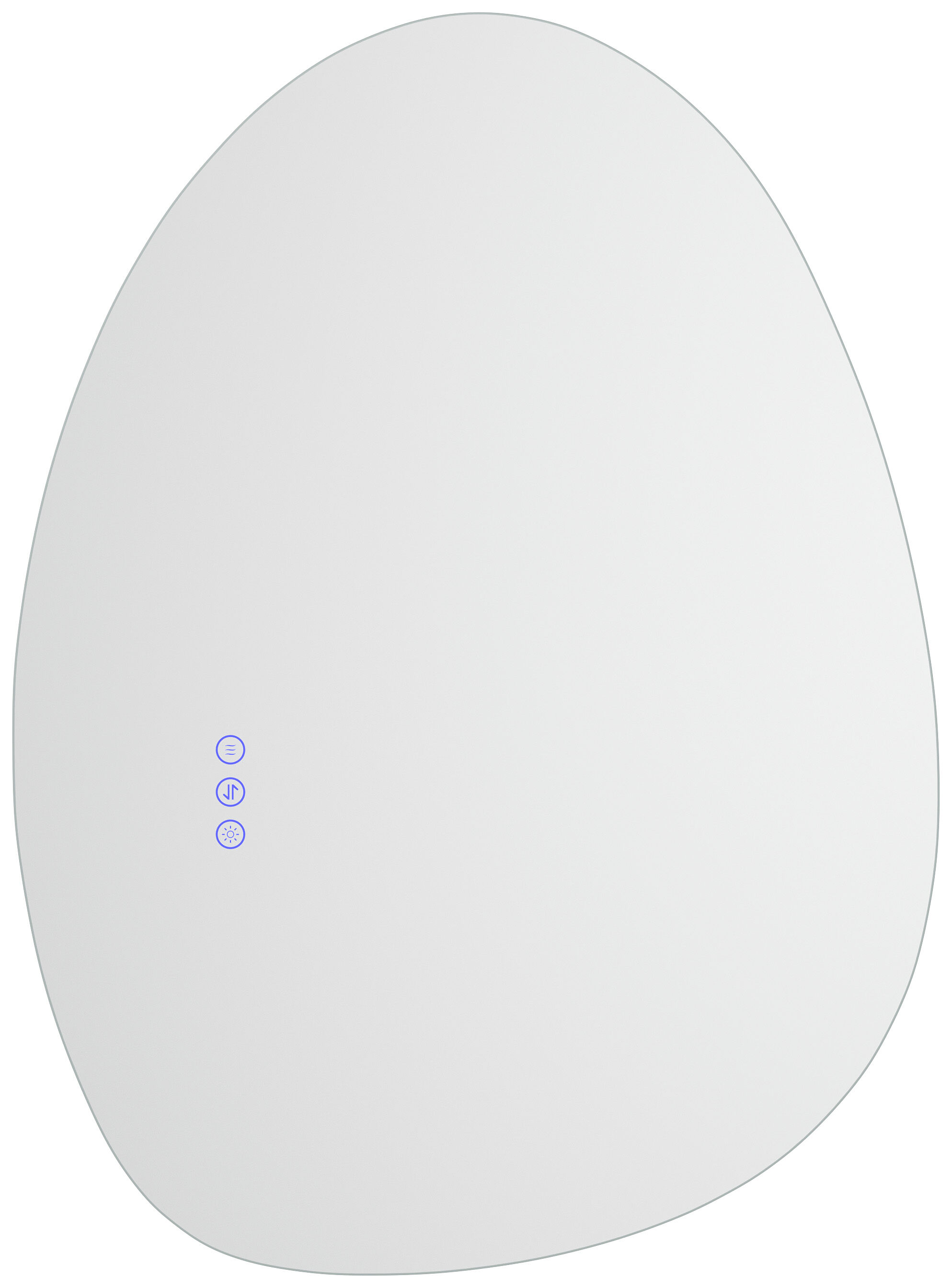 Ovaler LED Spiegel 55x75cm mit Touch Bedienung