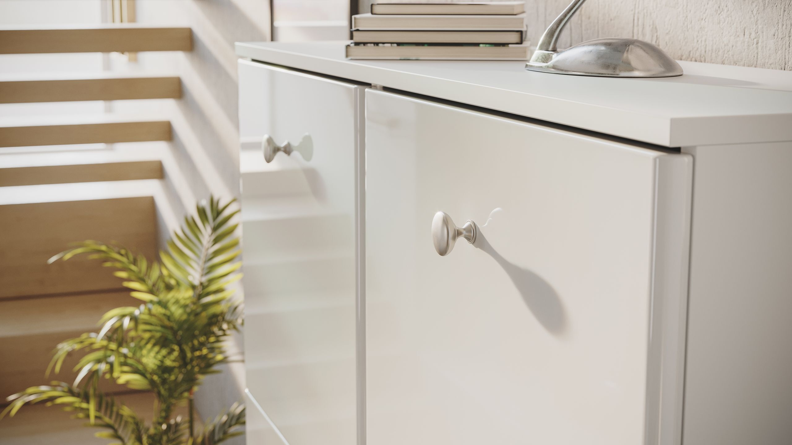 Garderobe Set 110 Ventura 3 tlg Schuhschrank 8 Klappen 32 Paar Weiss-Brombeer