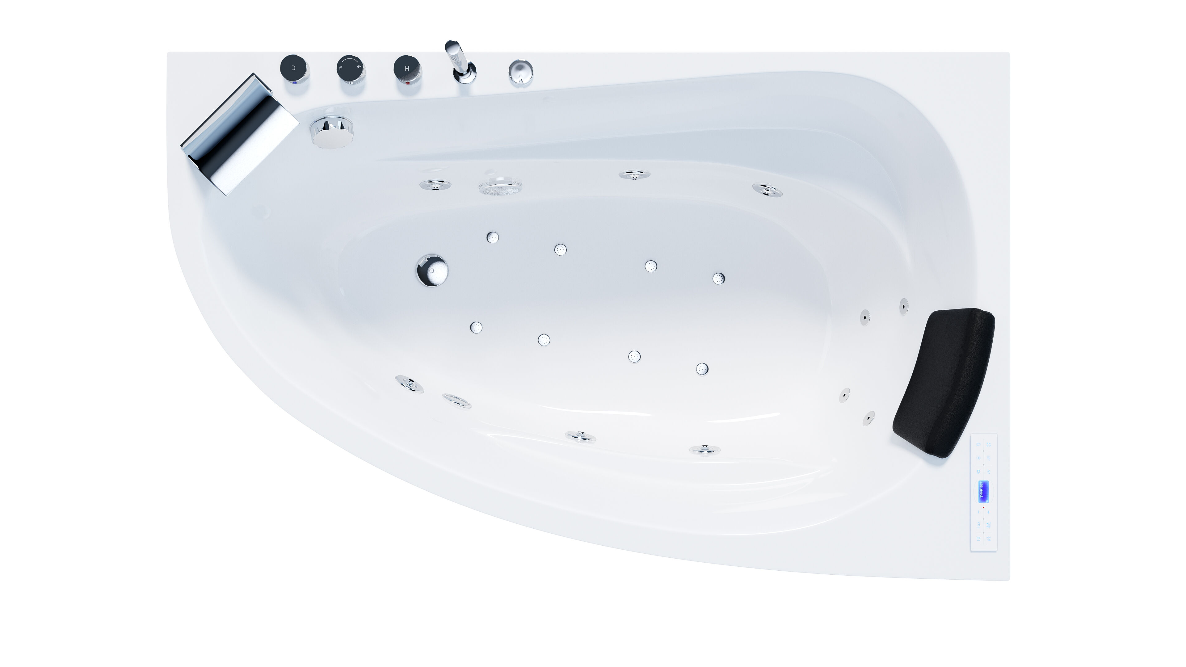Langeck Whirlpool Stardust 150x95 rechts Made in Germany 22 Düsen mit Armatur