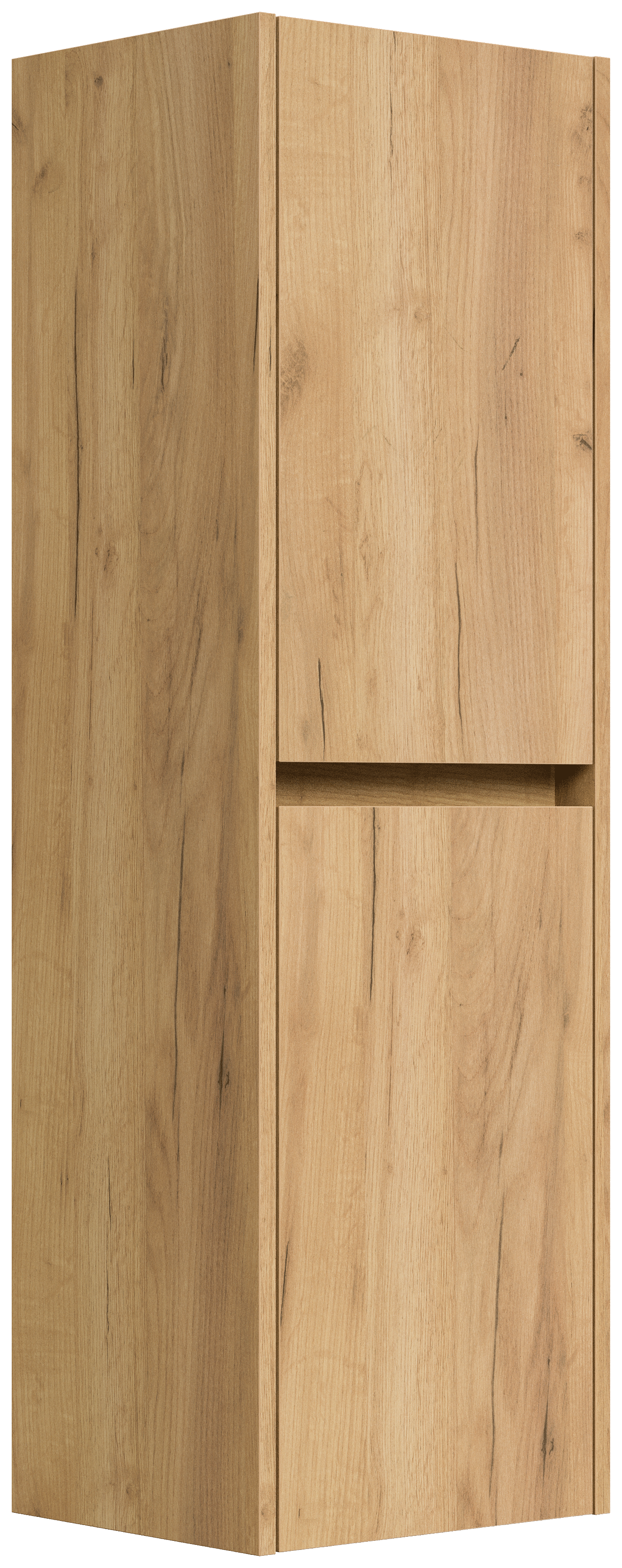 Badezimmer Hochschrank 112cm Softclose Taifun zur Wandmontage eiche gold