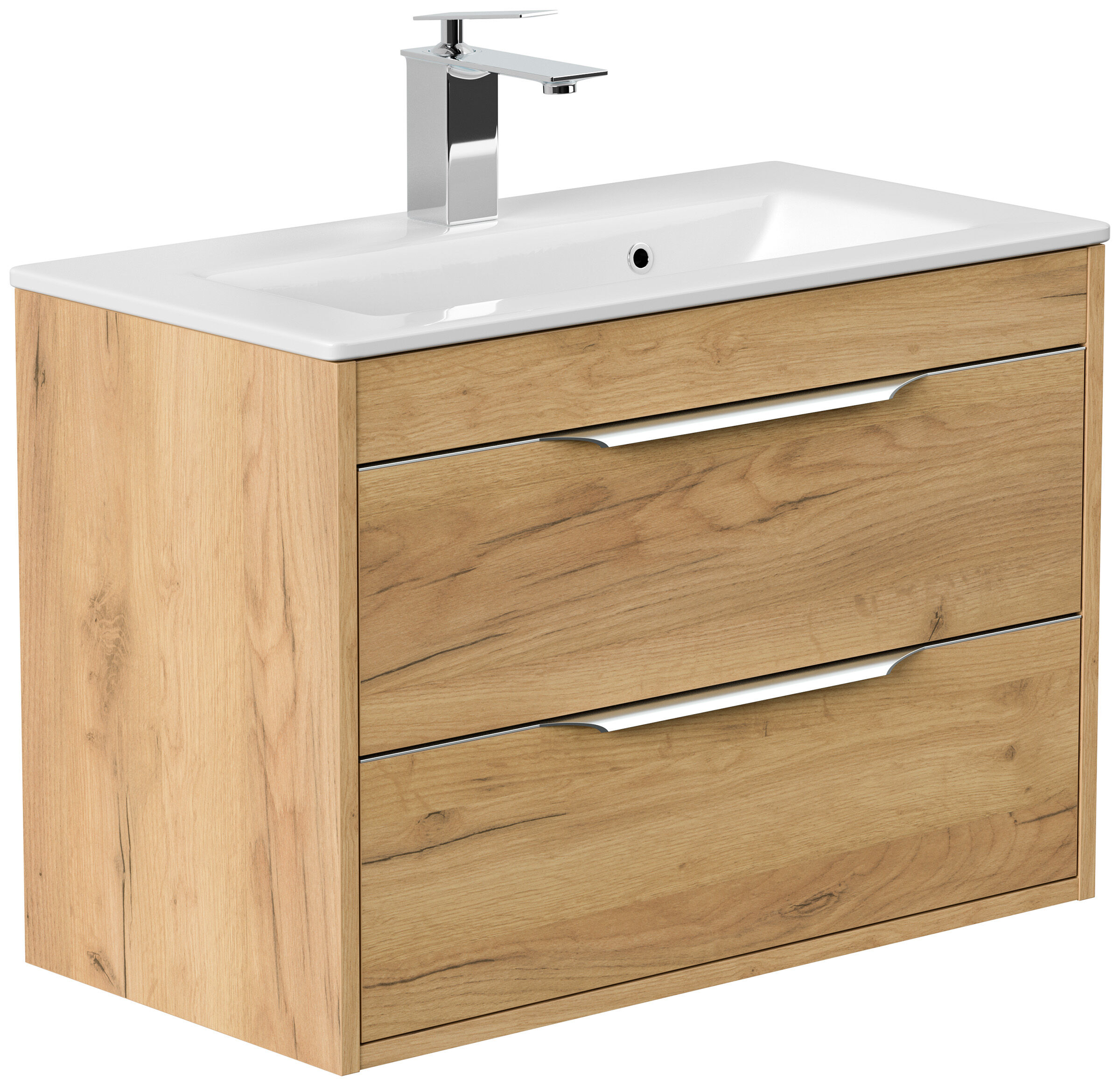 Badmöbel Elements 80 Slimline SoftClose eiche gold