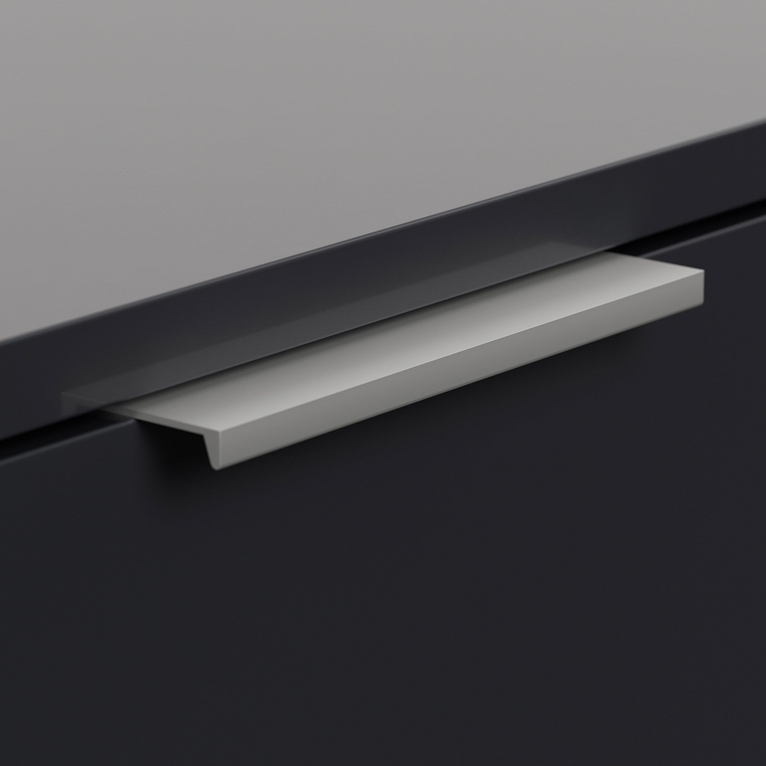 Design Hängekonsole Sideboard Urban Slimline 4 Softeinzüge lackiert Creme-Grafit