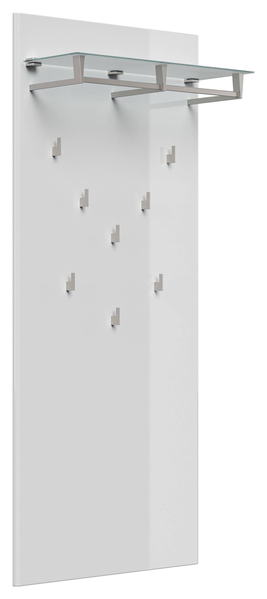 Garderobe Set 012 Frisco 2 tlg Schuhschrank 4 Klappen 16 Paar Weiss-Brombeer