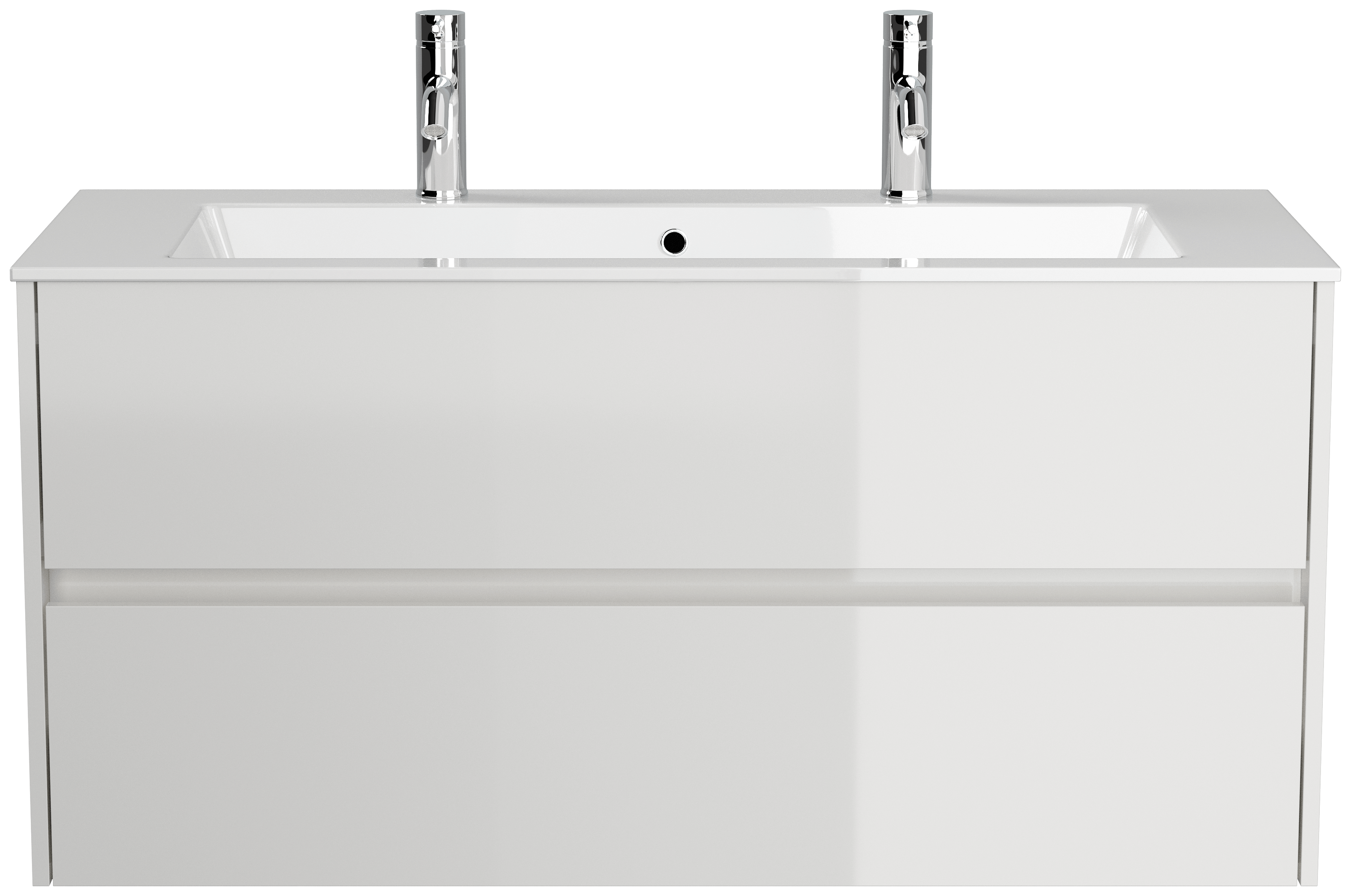 Doppelbadmöbel Taifun & Waschtisch 120 cm 2 Greif SoftClose weiß Hgl