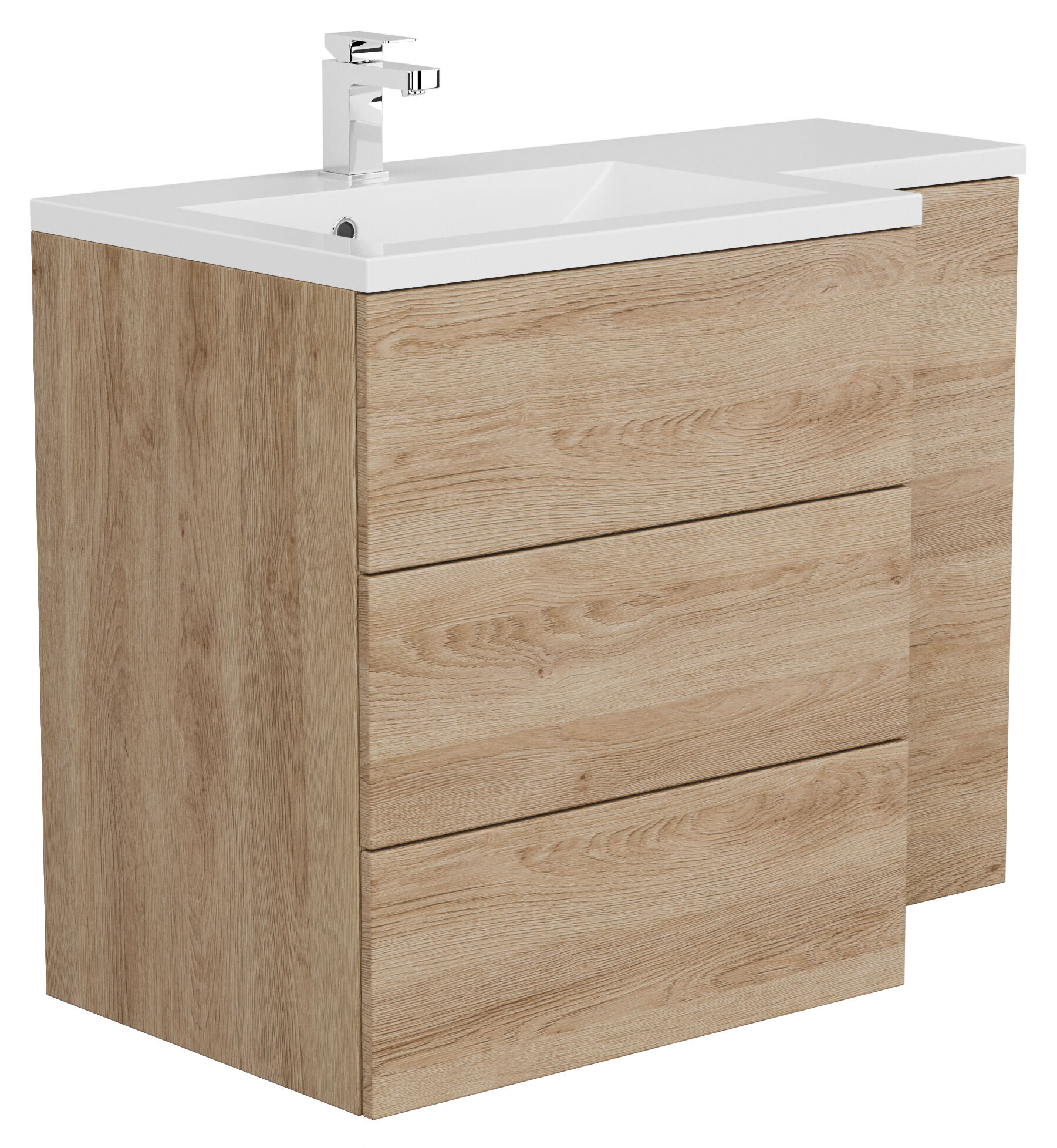 Badblock ELISA rechts SoftClose weiss hochglanz