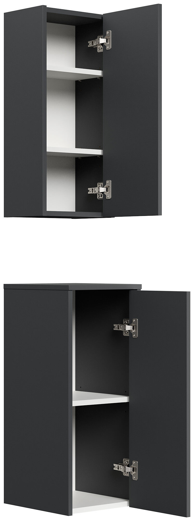 Badschrank 2er Set Taifun zur Wandmontage grafit
