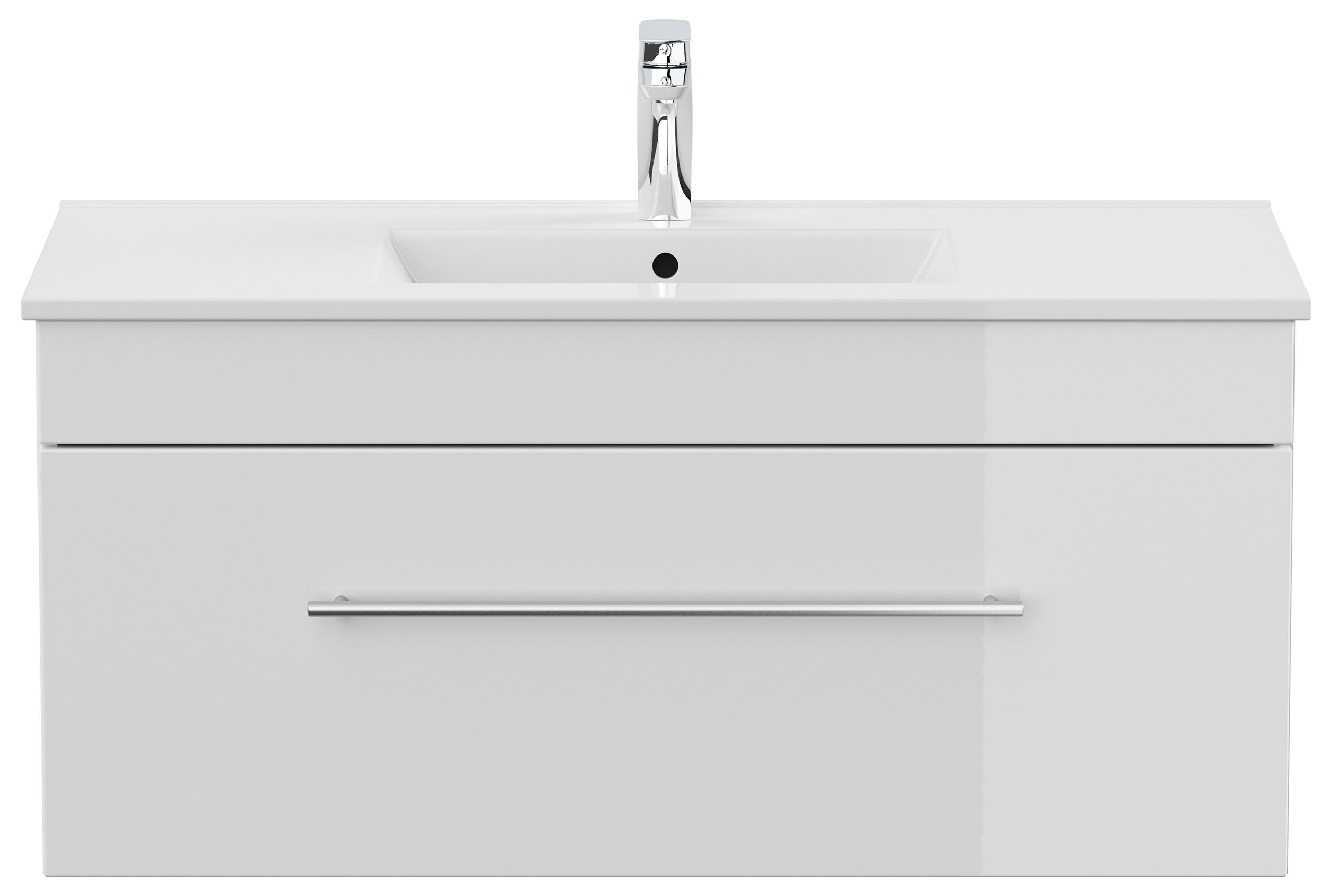 Badmöbel SANTINI 100 SoftClose weiss Front weiss hochglanz