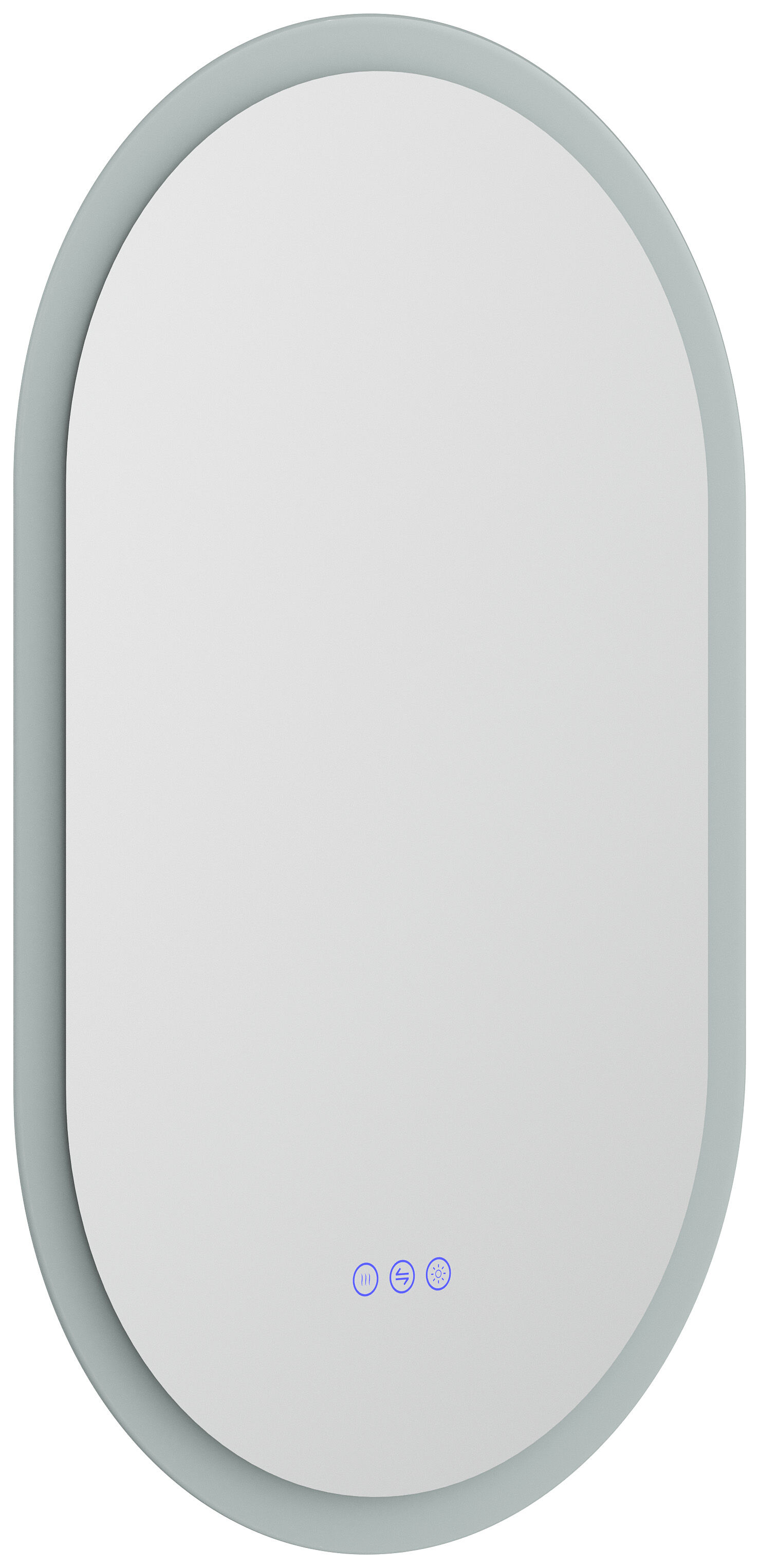 Ovaler LED Spiegel 50x80cm mit Touch Bedienung