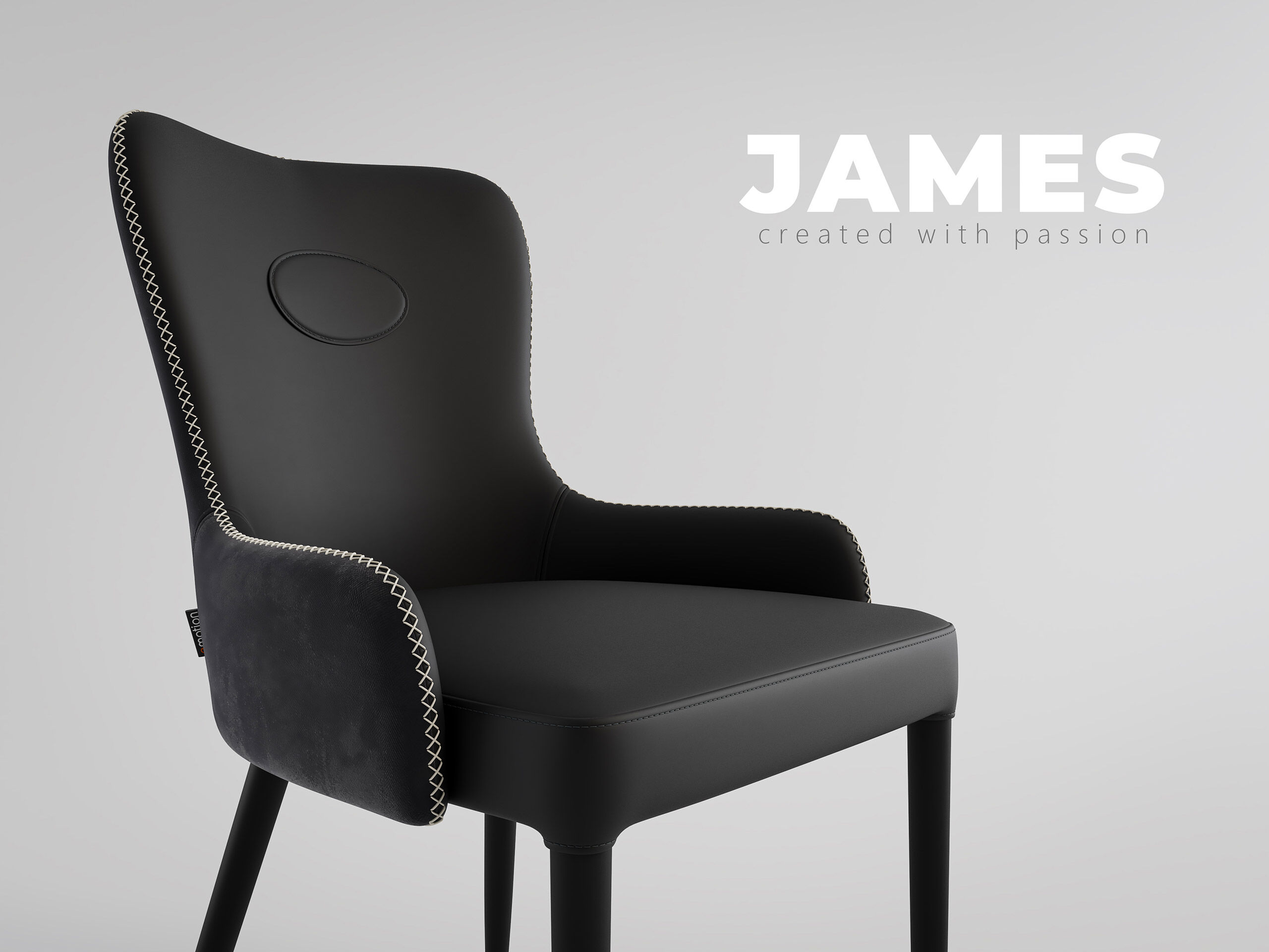 2er Set Esszimmerstuhl klassisch James Samt Polsterstuhl dunkelgrau Metallbeine