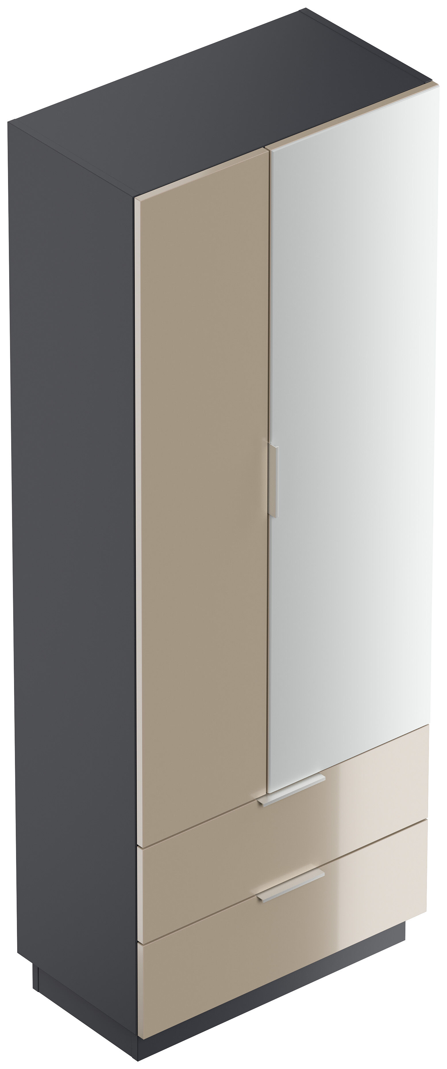 Schuhschrank Castello-M Spiegeltür 2 Softeinzüge 24 Paar Oak